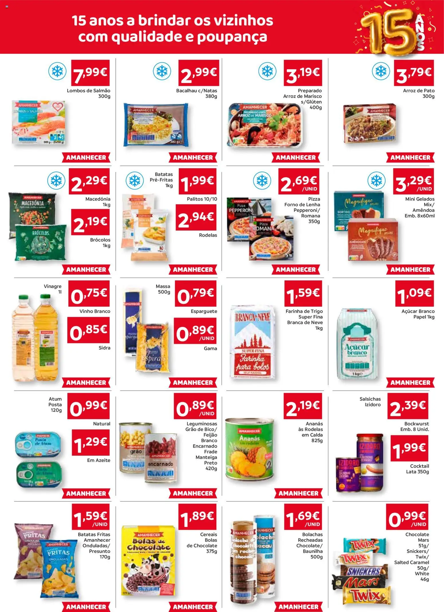 Amanhecer Folheto Madeira │ válido de 09.04.2026 | Página: 3 | Produtos: Vinagre, Bolachas, Salmão, Chocolate