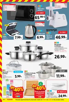 Plodine katalog | vrijedi od 17.09.2025 | Stranica: 44 | Proizvodi: Kuhalo vode, Set tanjura, Toster, Pećnica