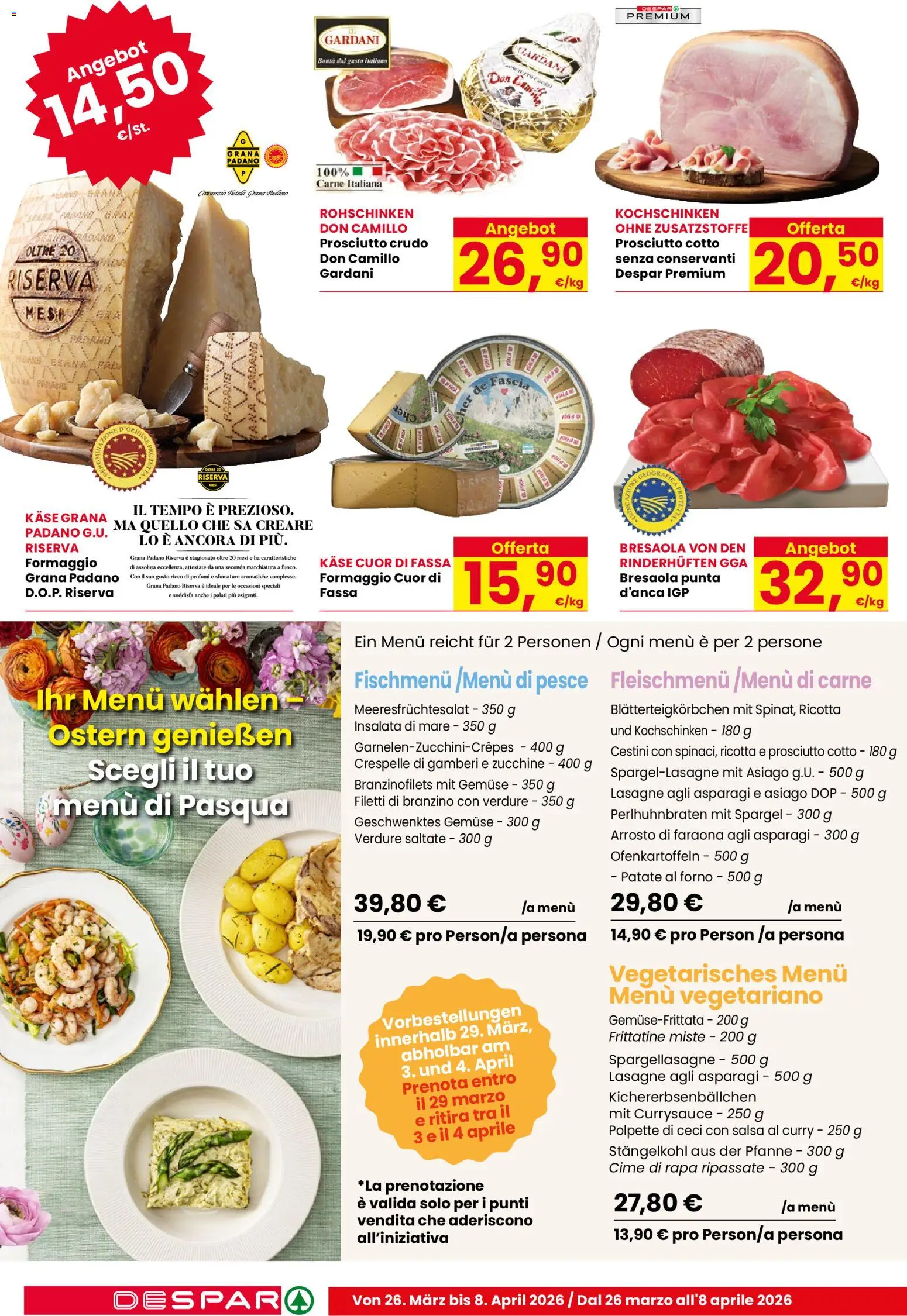 Volantino Despar del 26.03.2026 | Pagina: 6 | Prodotti: Arrosto, Patate, Salsa, Ricotta