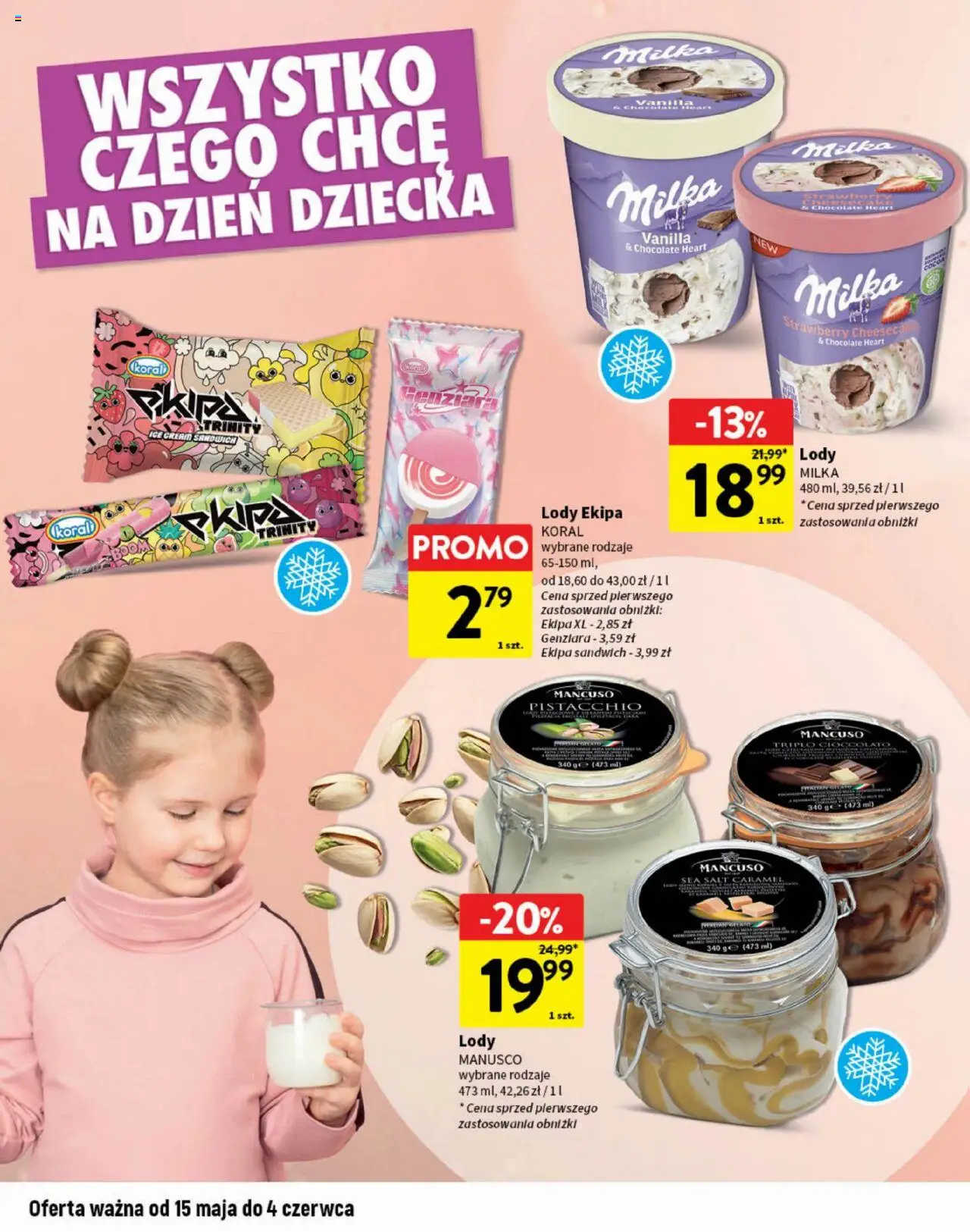Intermarche Gazetka - Dzień dziecka od 15.05.2025 | Strona: 10 | Produkty: Sandwich, Milka, Lody