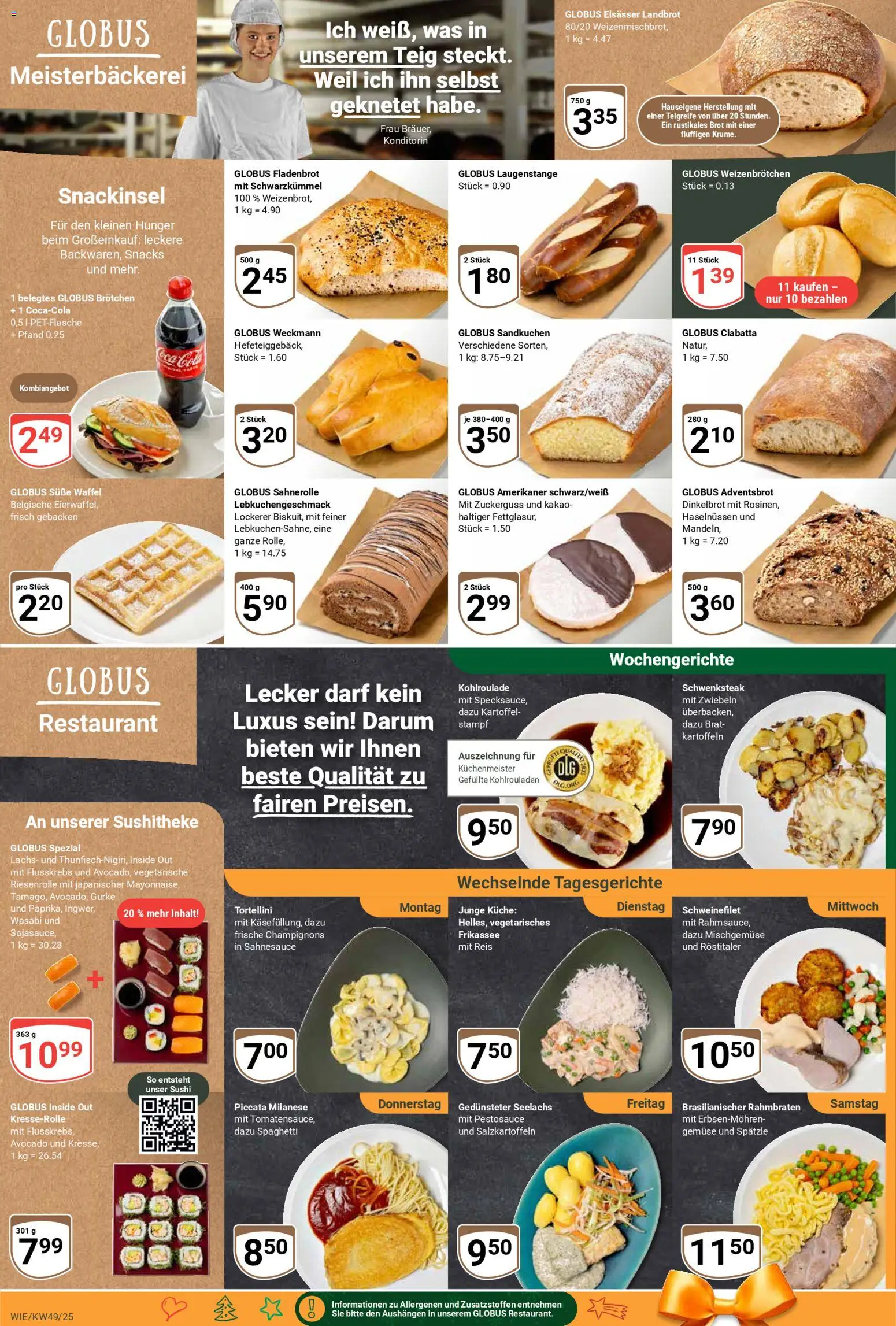 Globus prospekt Waghäusel-Wiesental	 – gültig ab 01.12.2025 | Seite: 9 | Produkte: Schweinefilet, Lachs, Zwiebeln, Frische champignons