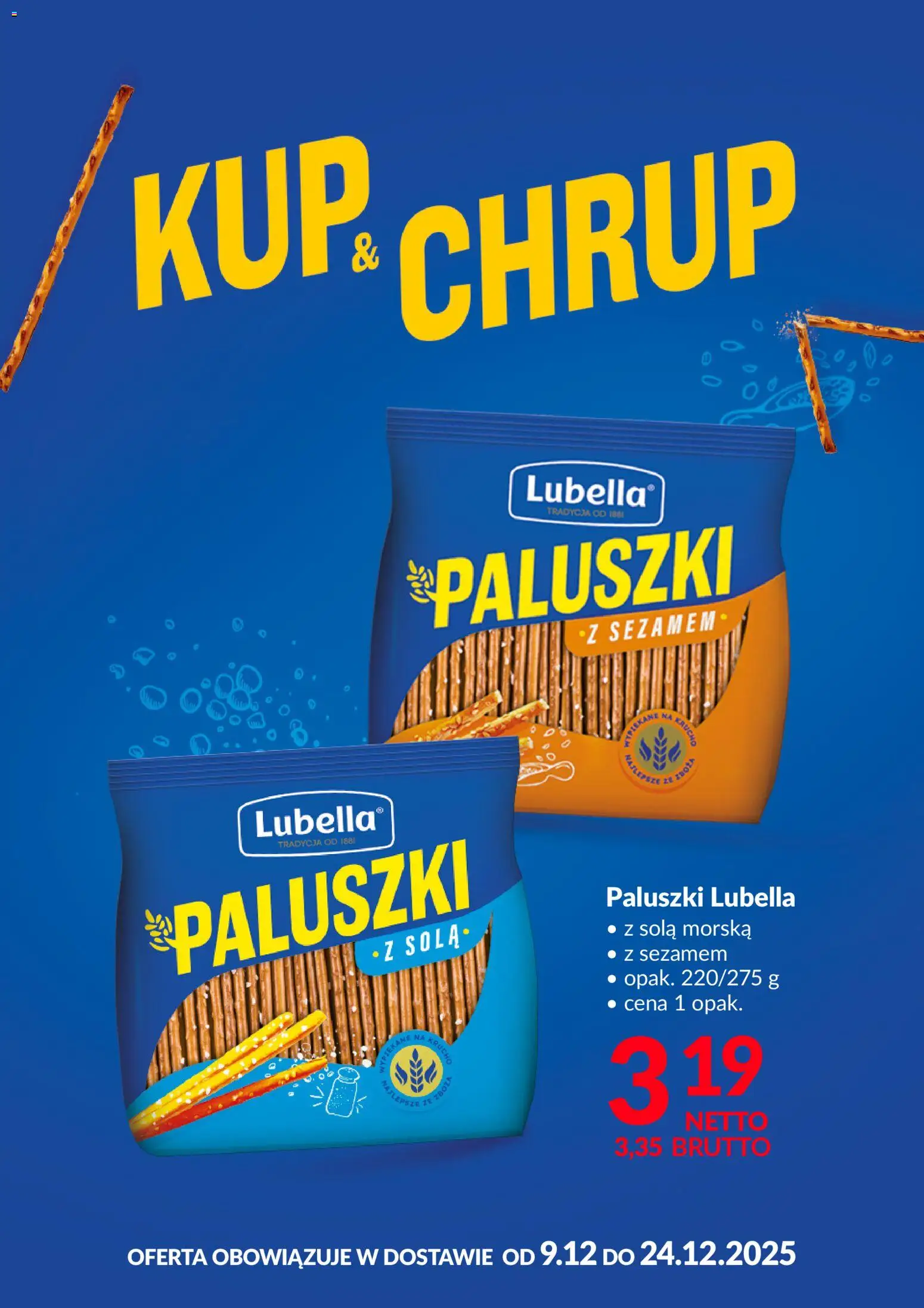 Makro Gazetka - Lubella od 09.12.2025 | Strona: 1 | Produkty: Paluszki