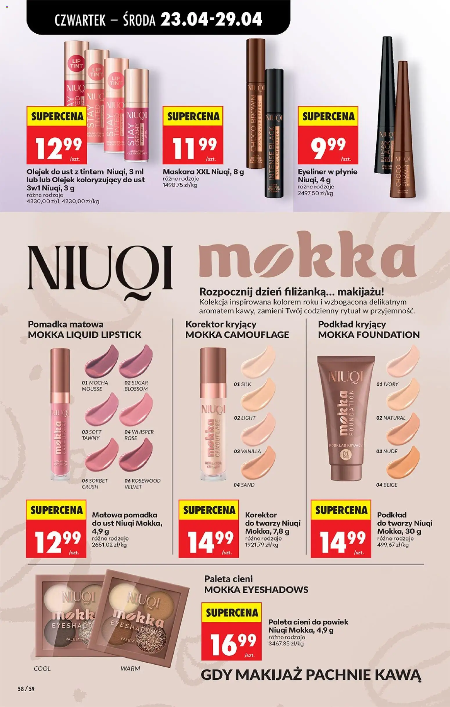 Biedronka gazetka od czwartku od 23.04.2026 | Strona: 82 | Produkty: Sorbet, Korektor, Eyeliner, Pomadka do ust