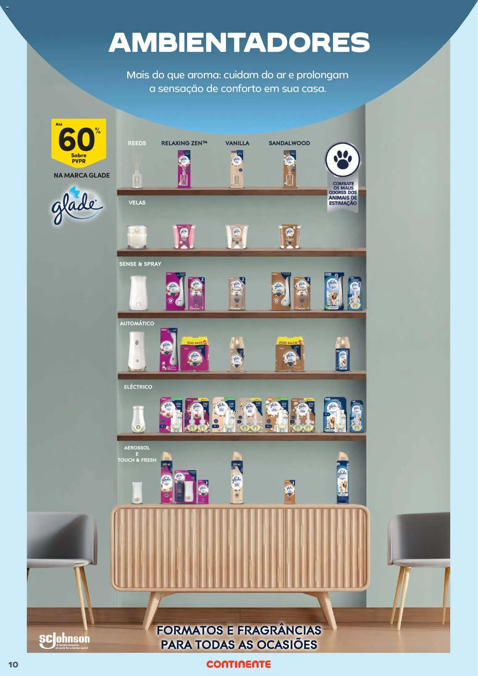Continente - Limpeza do Lar: Poupança que deixa tudo limpinho │ válido de 02.01.2026 | Página: 10 | Produtos: Velas