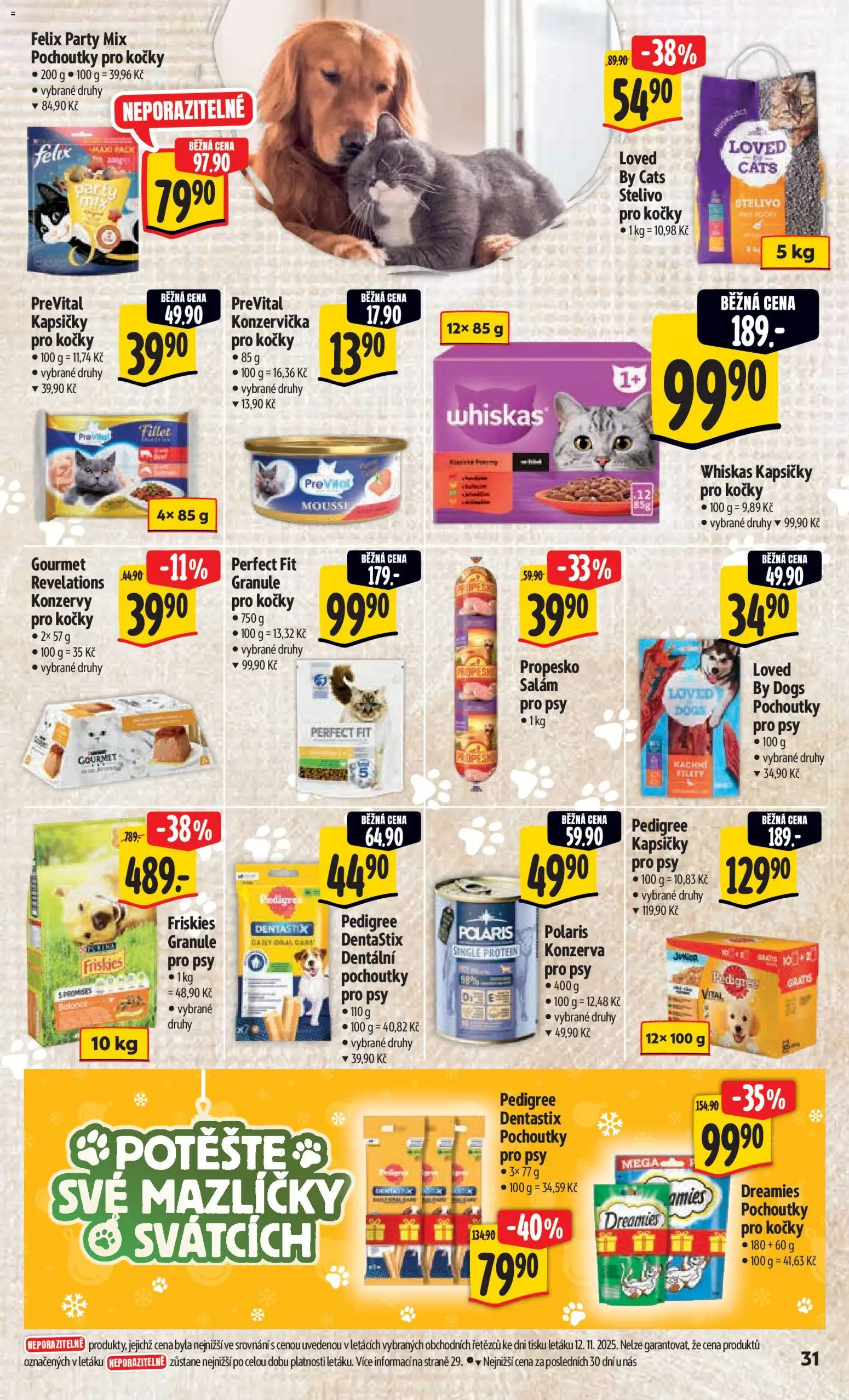 Albert leták - Hypermarket od 19.11.2025 | Strana: 40 | Produkty: Salám, Kapsičky pro kočky, Party mix, Protein