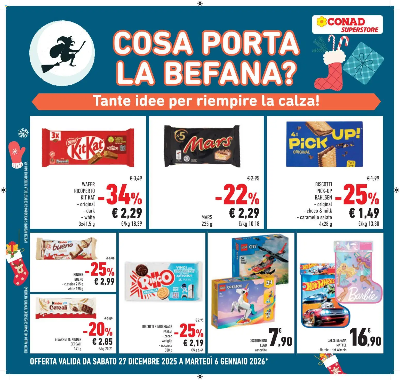 Volantino Conad del 27.12.2025 | Pagina: 34 | Prodotti: Cereali, Biscotti, Cacao