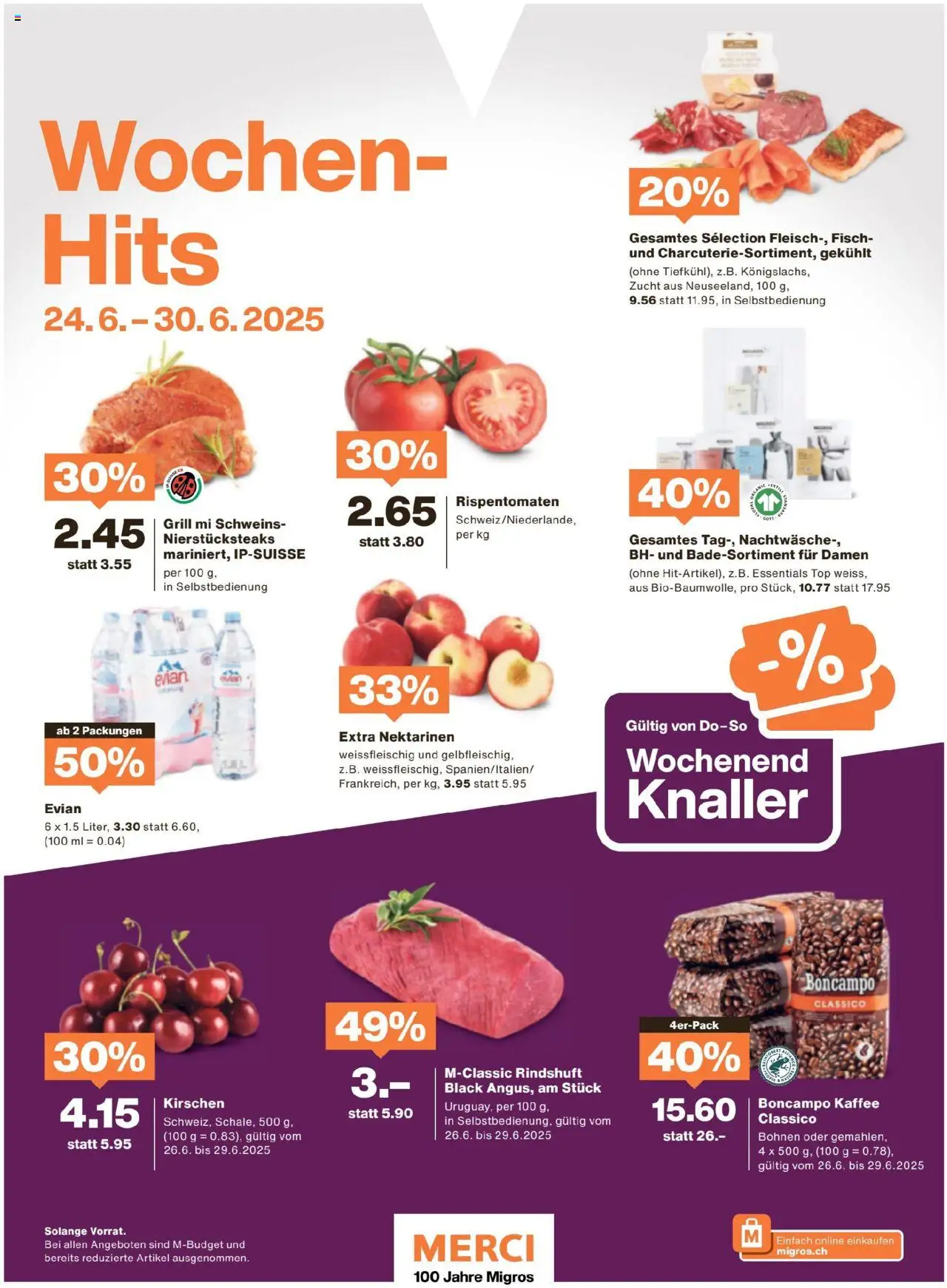 Migros Magazin ab 23.06.2025 | Seite: 56 | Produkte: Nektarinen, Kirschen, Bh, Grill