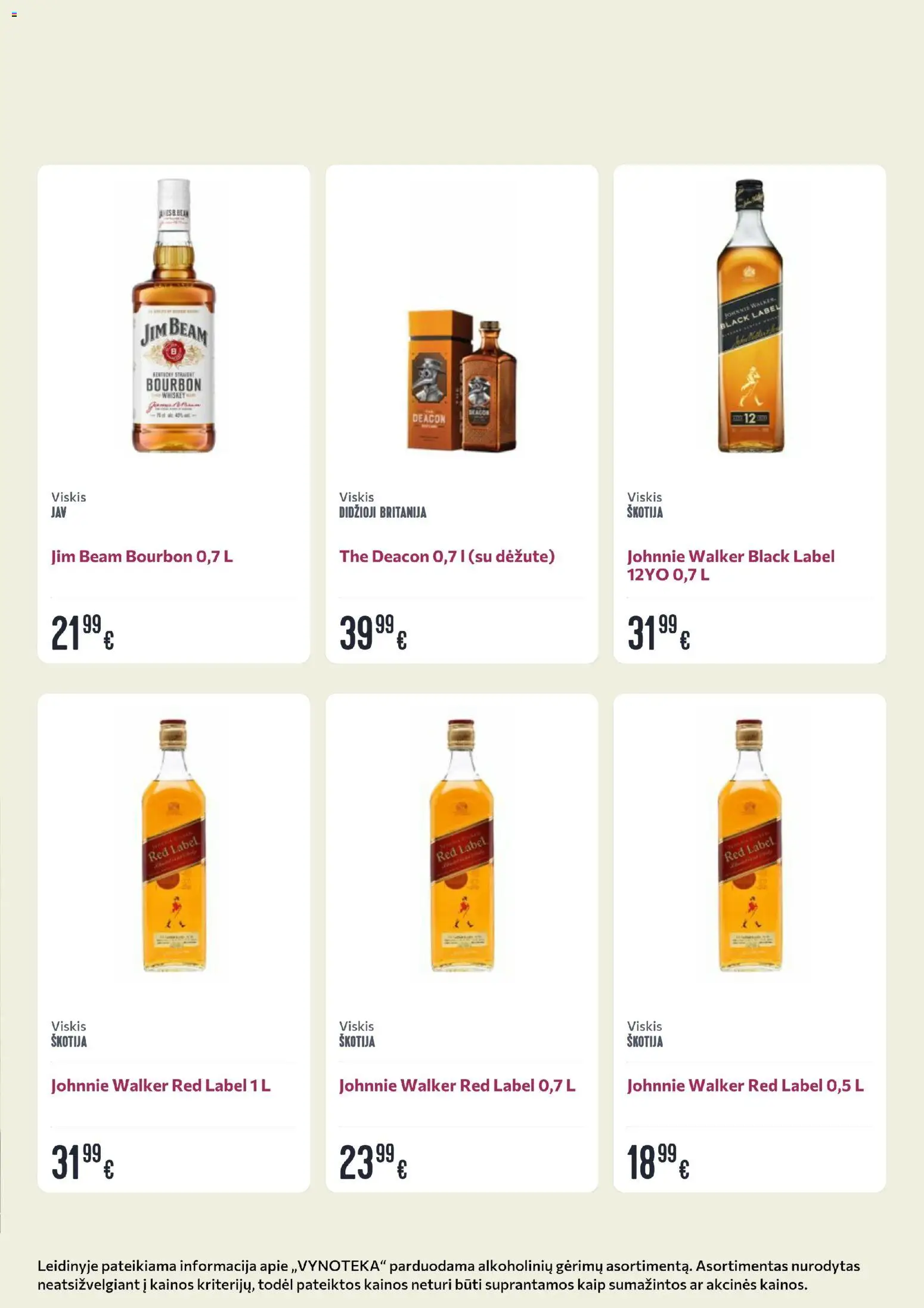 VYNOTEKA akcijos nuo 09.03.2026 | Puslapis: 5 | Prekių: Viskis