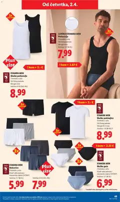 ESMARA MEN Muške gaće, 3 komada u setu, Visoki udio pamuka i elastansko vlakno (LYCRA®), Veličine: 5-7 (M-XL) - Pregled kataloga iz trgovine Lidl, vrijedi od 30.03.2026 | Stranica: 49 | Proizvodi: Bokserice