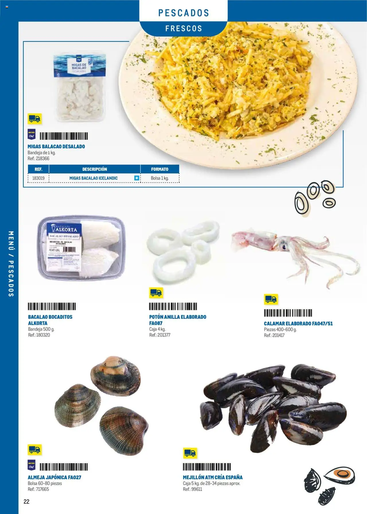 Makro - Menú y Barra Prat │ válido desde el 08.09.2025 | Página: 22 | Productos: Bolsa, Bandeja, Caja