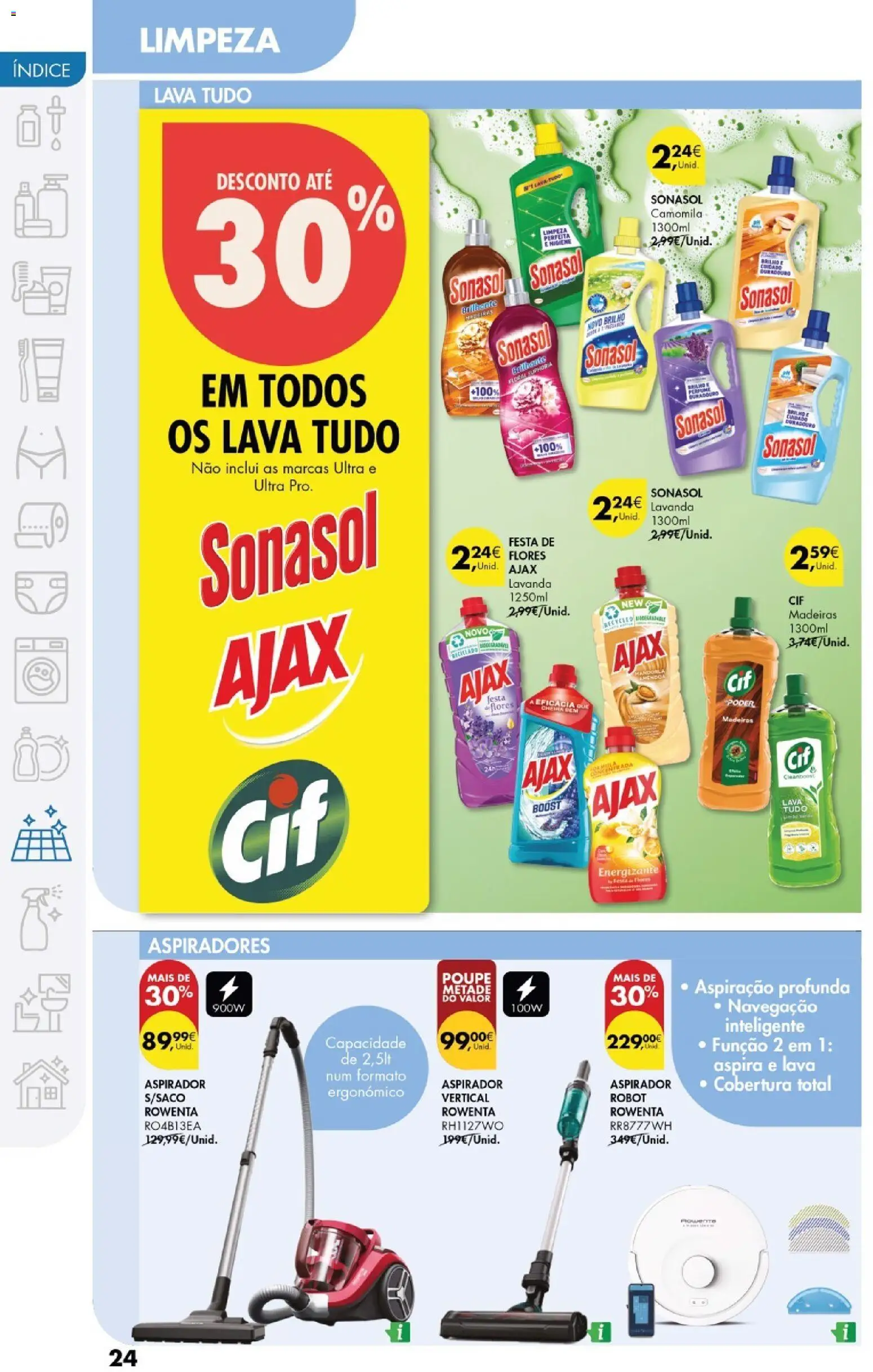 Pingo Doce - Cuidados Pessoais e para o Lar │ válido de 24.02.2026 | Página: 24 | Produtos: Flores, Aspirador, Perfume, Madeiras