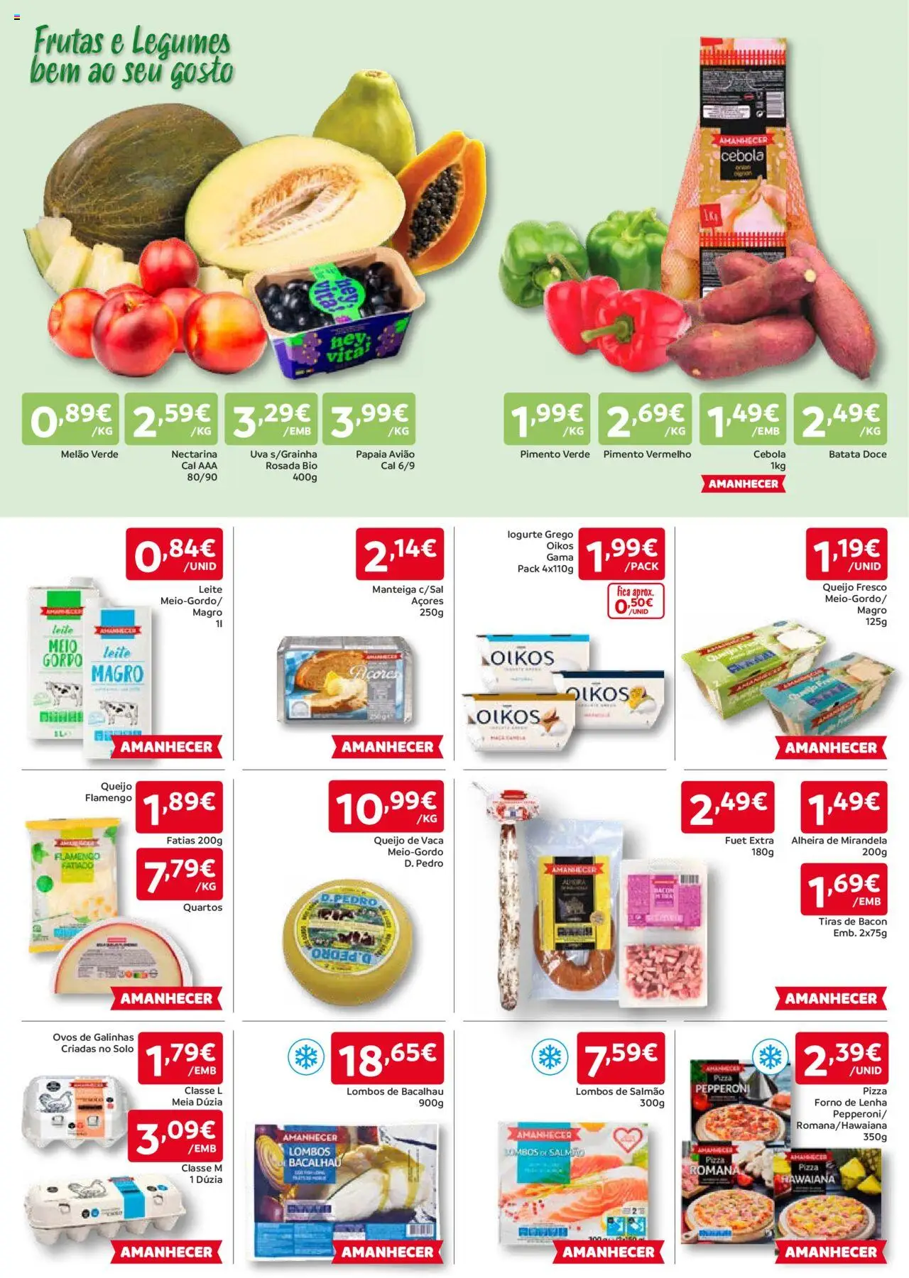 Amanhecer folheto │ válido de 14.08.2025 | Página: 2 | Produtos: Bacalhau, Leite, Manteiga, Ovos