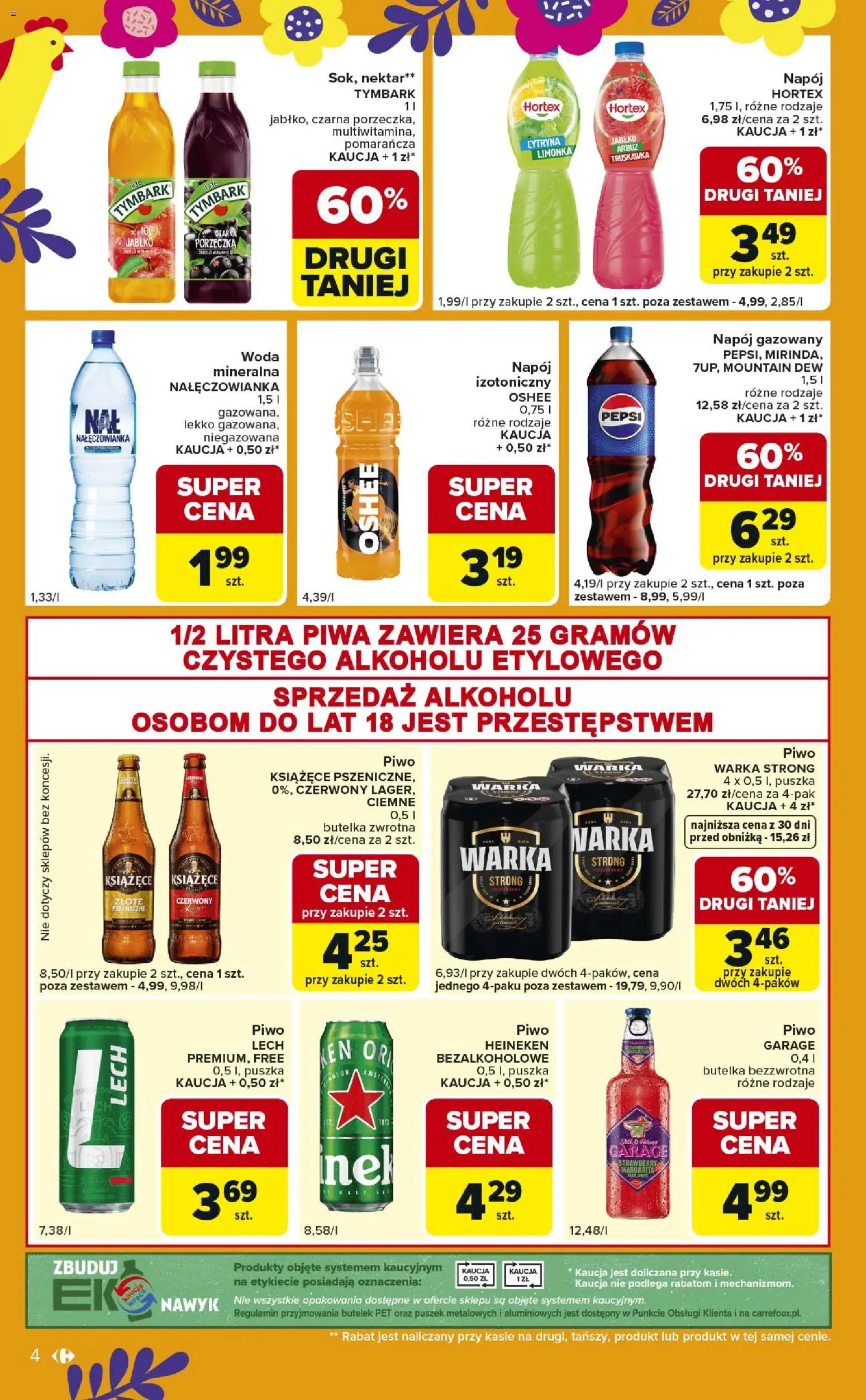 Carrefour gazetka - Express od 24.03.2026 | Strona: 4 | Produkty: Cytryna, Limonka, Warka, Piwo