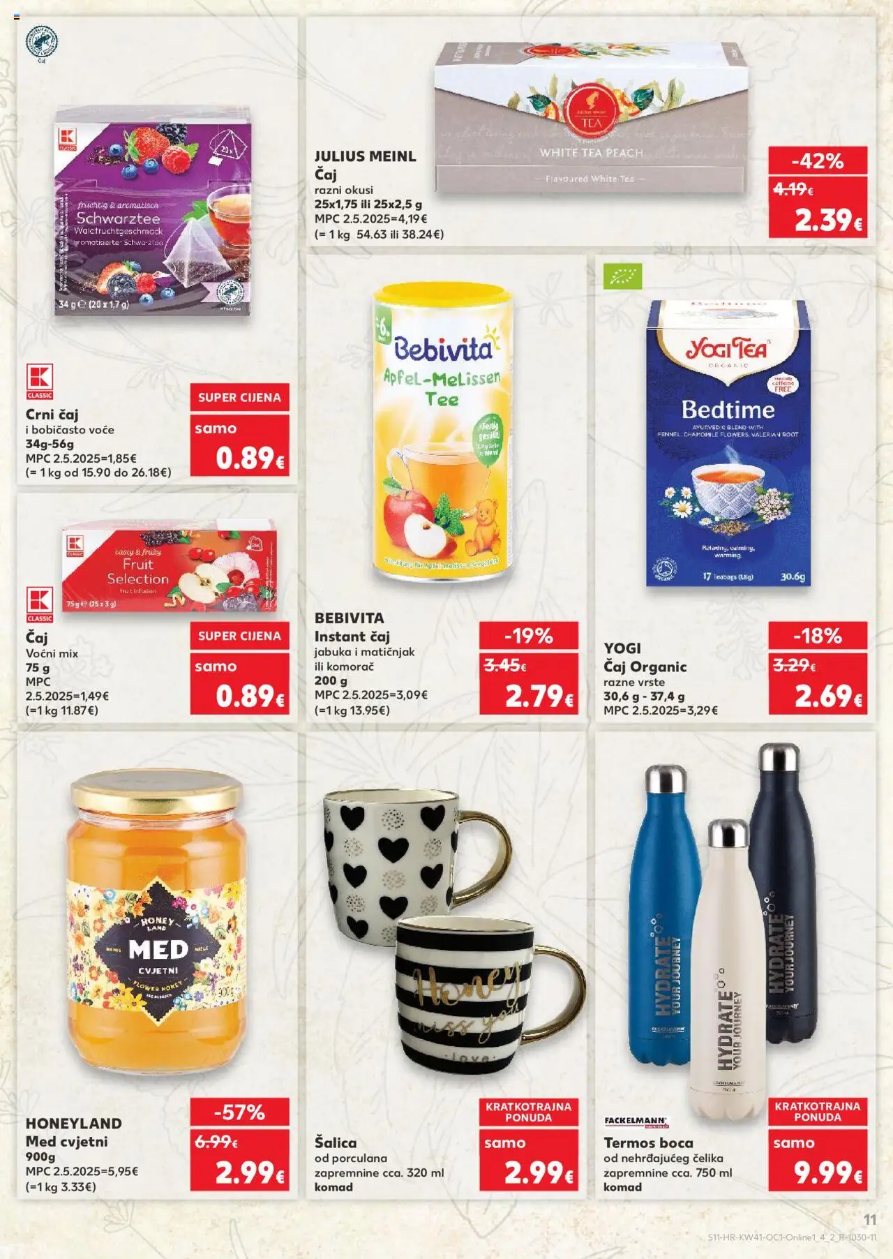 Kaufland katalog | vrijedi od 08.10.2025 | Stranica: 11 | Proizvodi: Med, Čaj, Termos, Jabuka