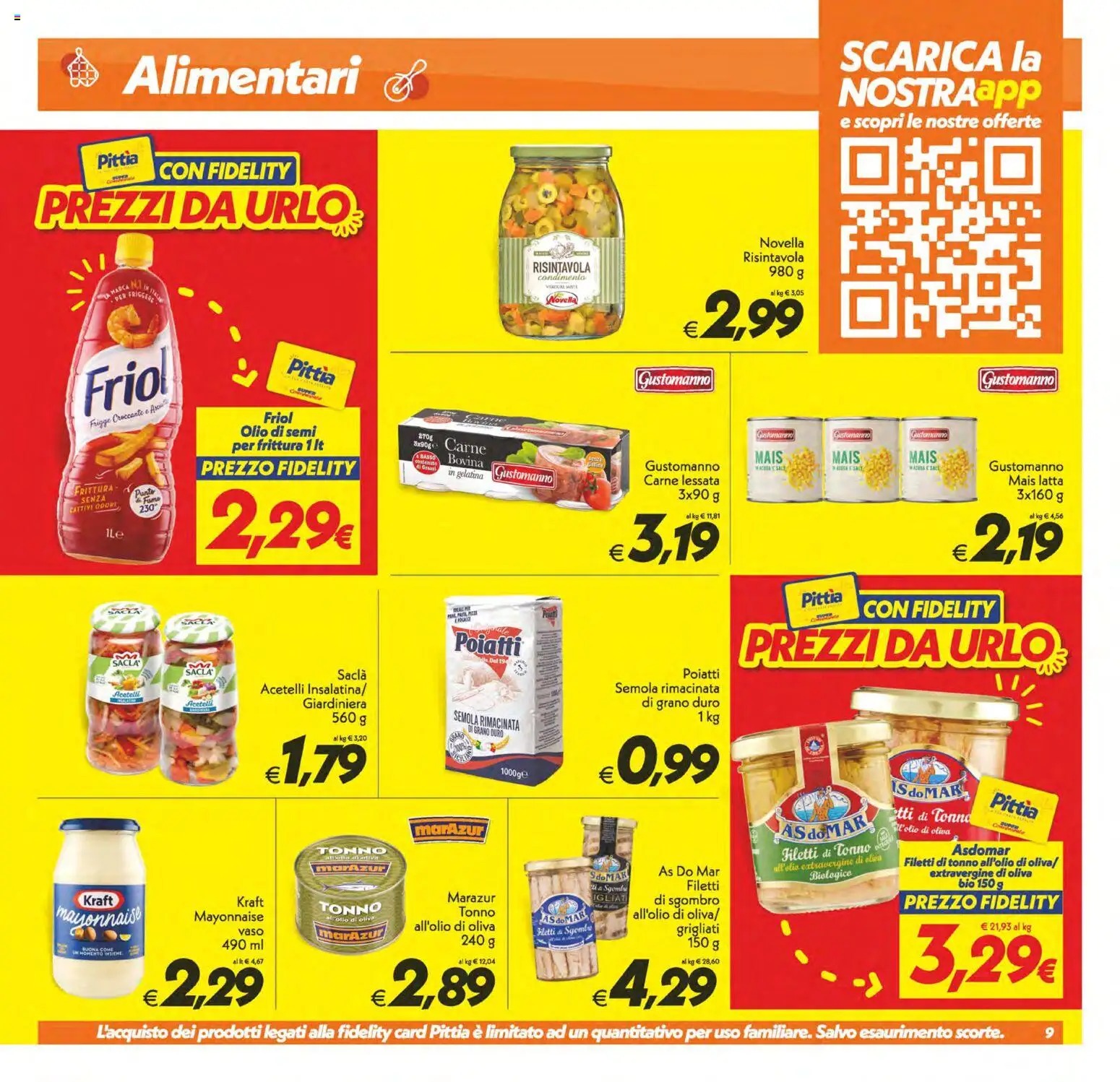 Volantino SuperConveniente del 17.04.2026 | Pagina: 9 | Prodotti: Olio, Tonno, Sgombro, Vaso