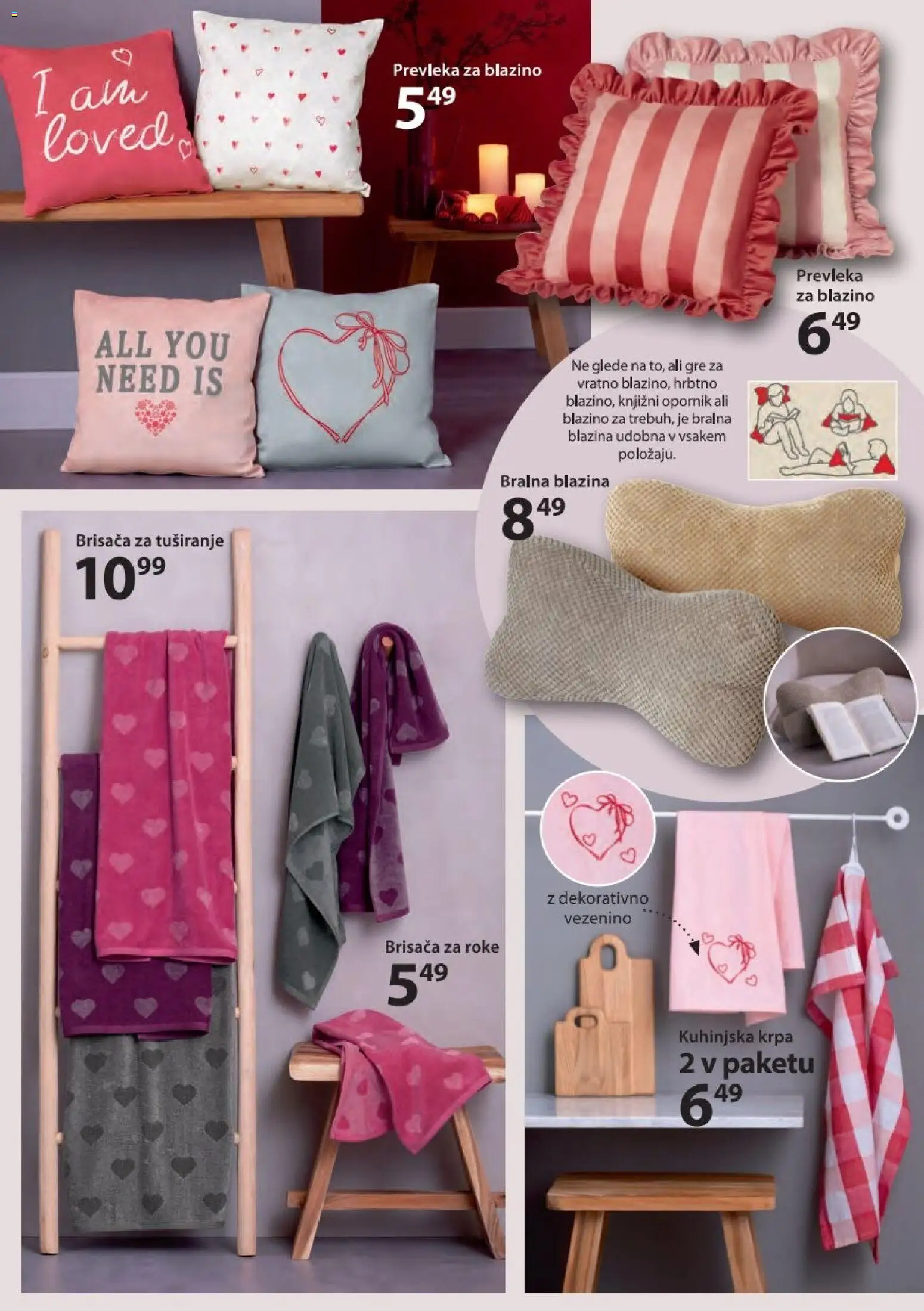 Novi NKD katalog ponudbe – veljaven od 24.11.2025 | Stran: 8 | Izdelki: Brisača, Prevleka, Blazina