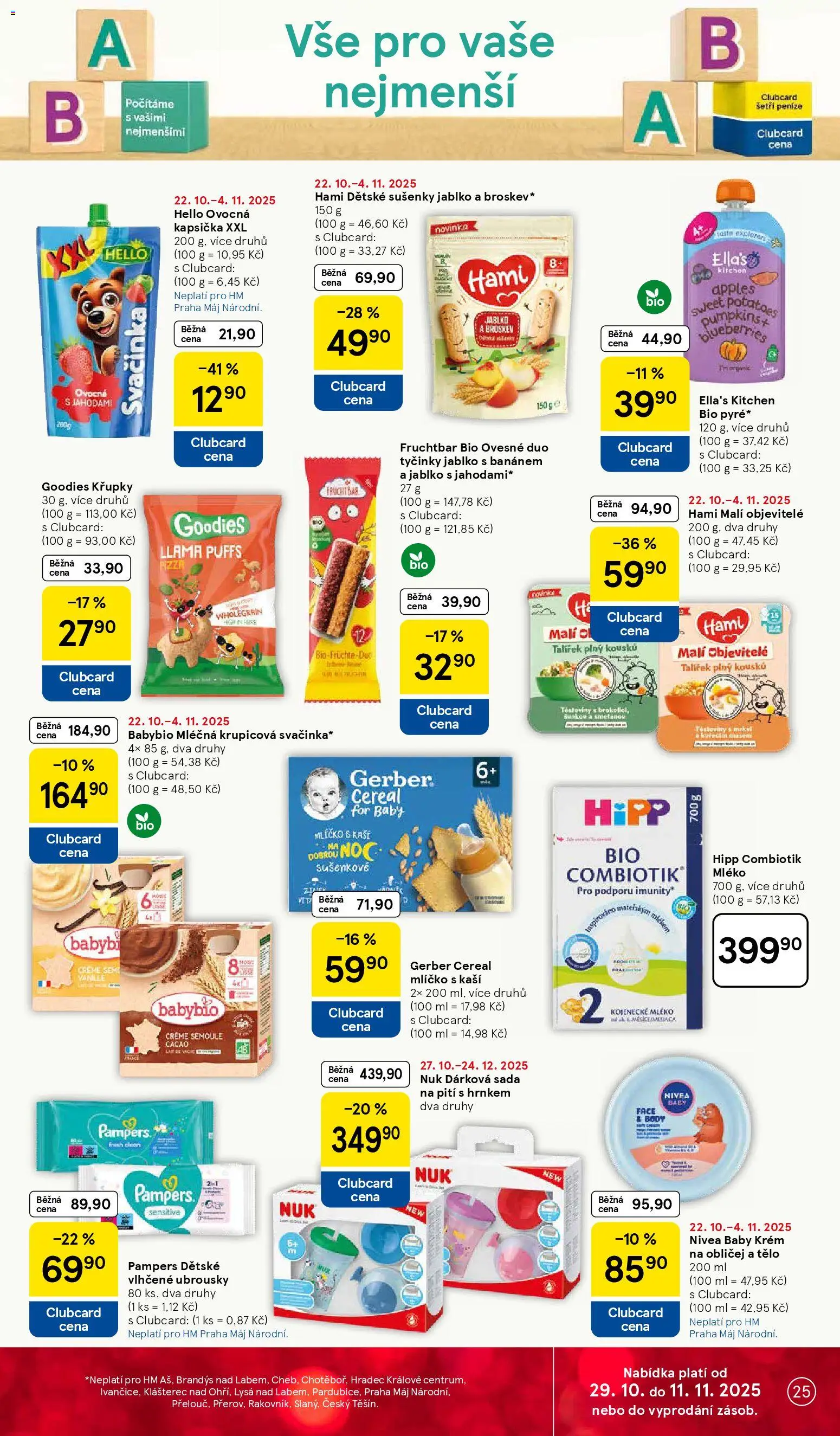 Tesco leták - Hypermarket od 29.10.2025 | Strana: 25 | Produkty: Mléko, Krém, Body, Semolina