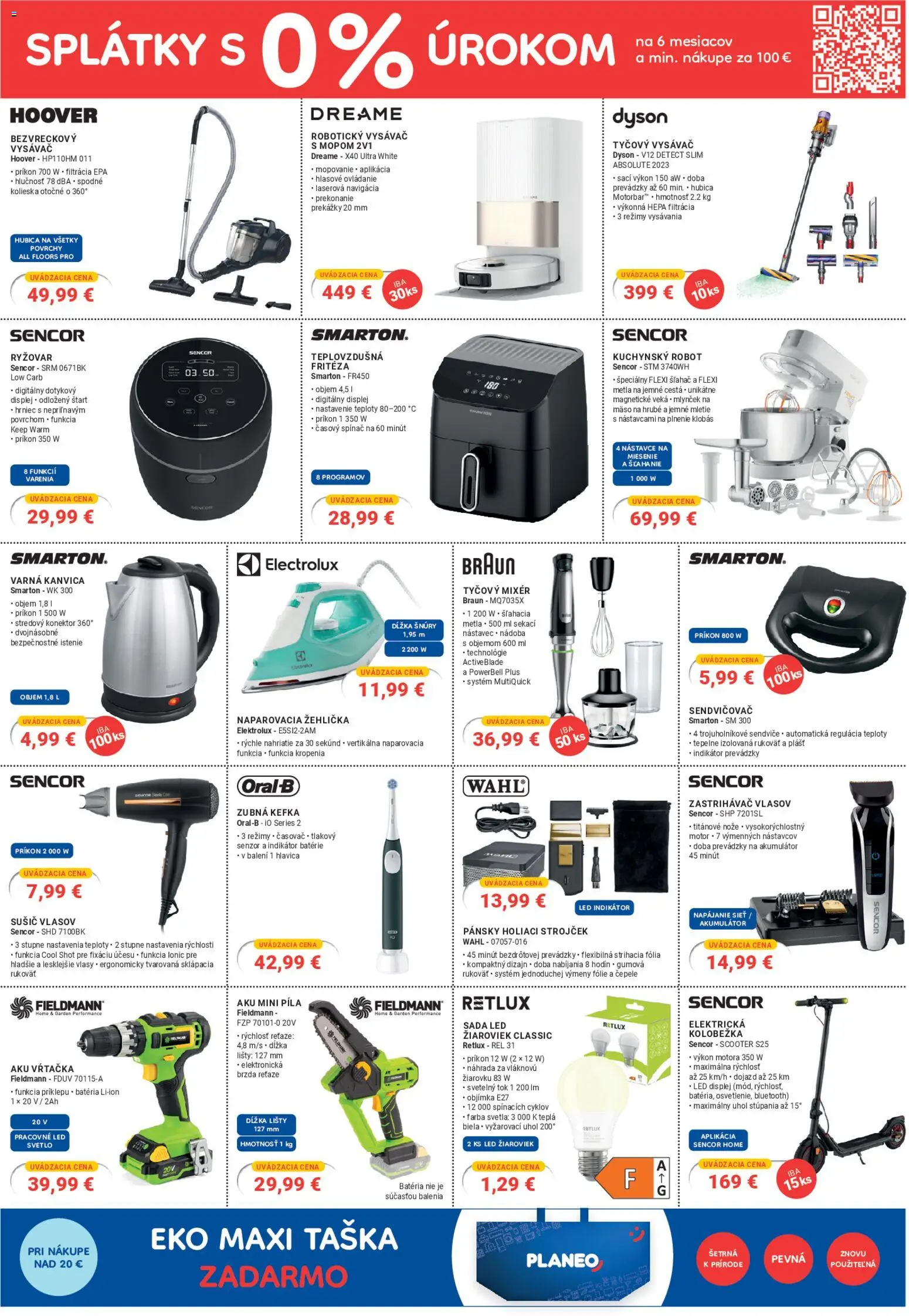 Nové Planeo Elektro akcie – leták je platný od 13.11.2025 | Strana: 2 | Produkty: Zubná kefka, Naparovacia žehlička, Robotický vysávač, Zastrihávač vlasov