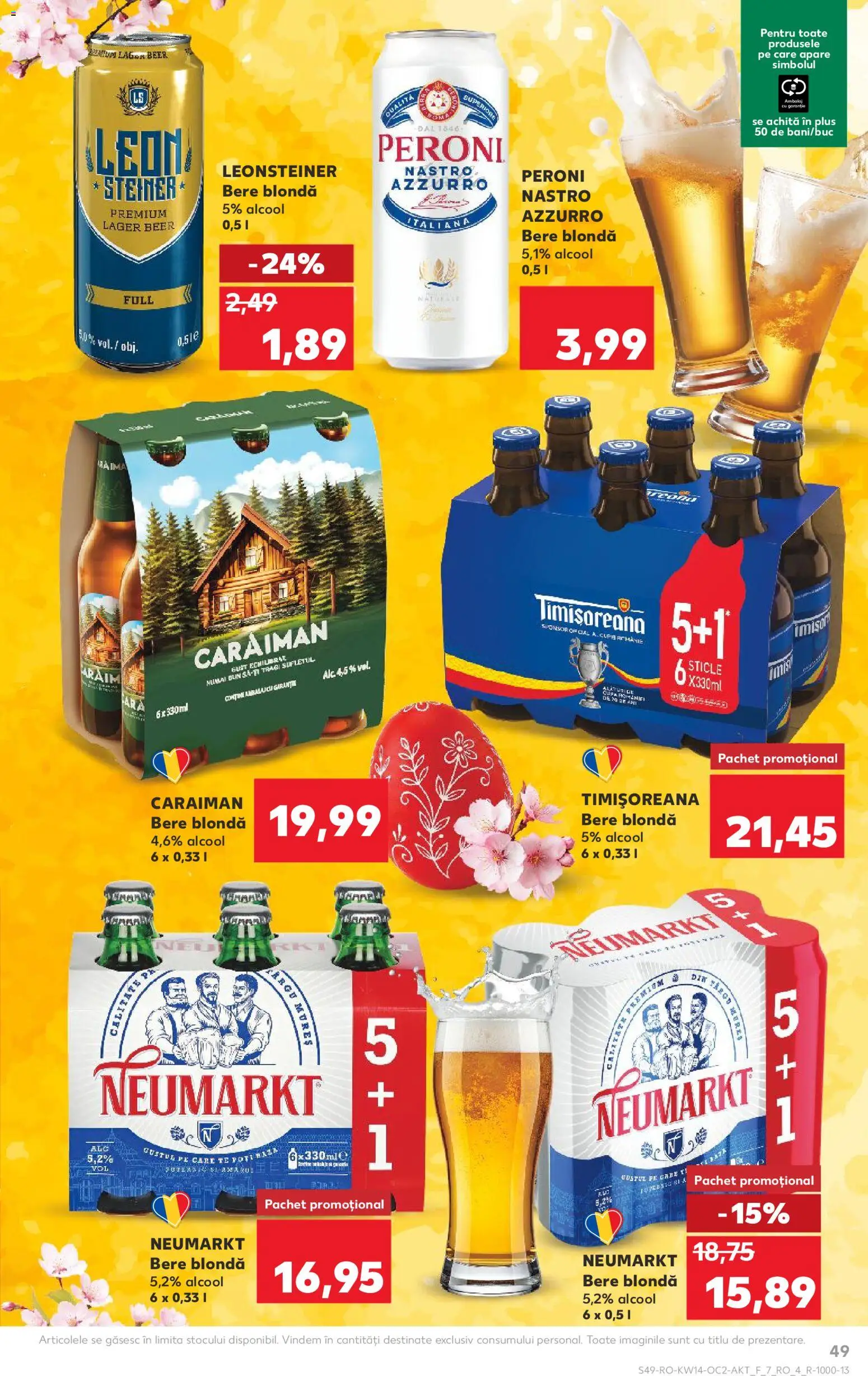 Noul catalog Kaufland – valabil de la 01.04.2026 | Pagină: 49 | Produse: Bere