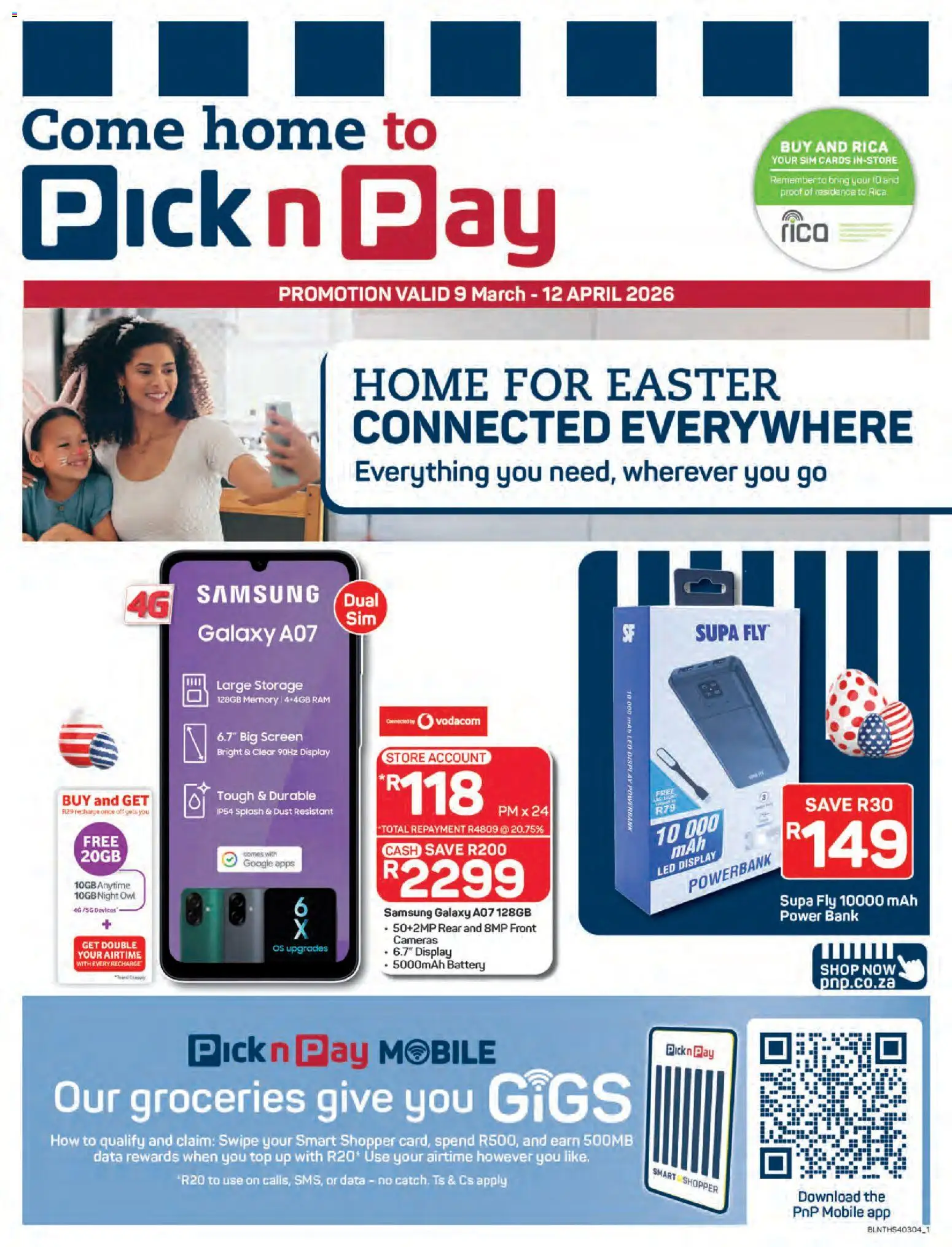 New Pick n Pay catalogue – valid from 09.03.2026 | Page: 1 | Products: Data, Sim, Powerbank, Battery