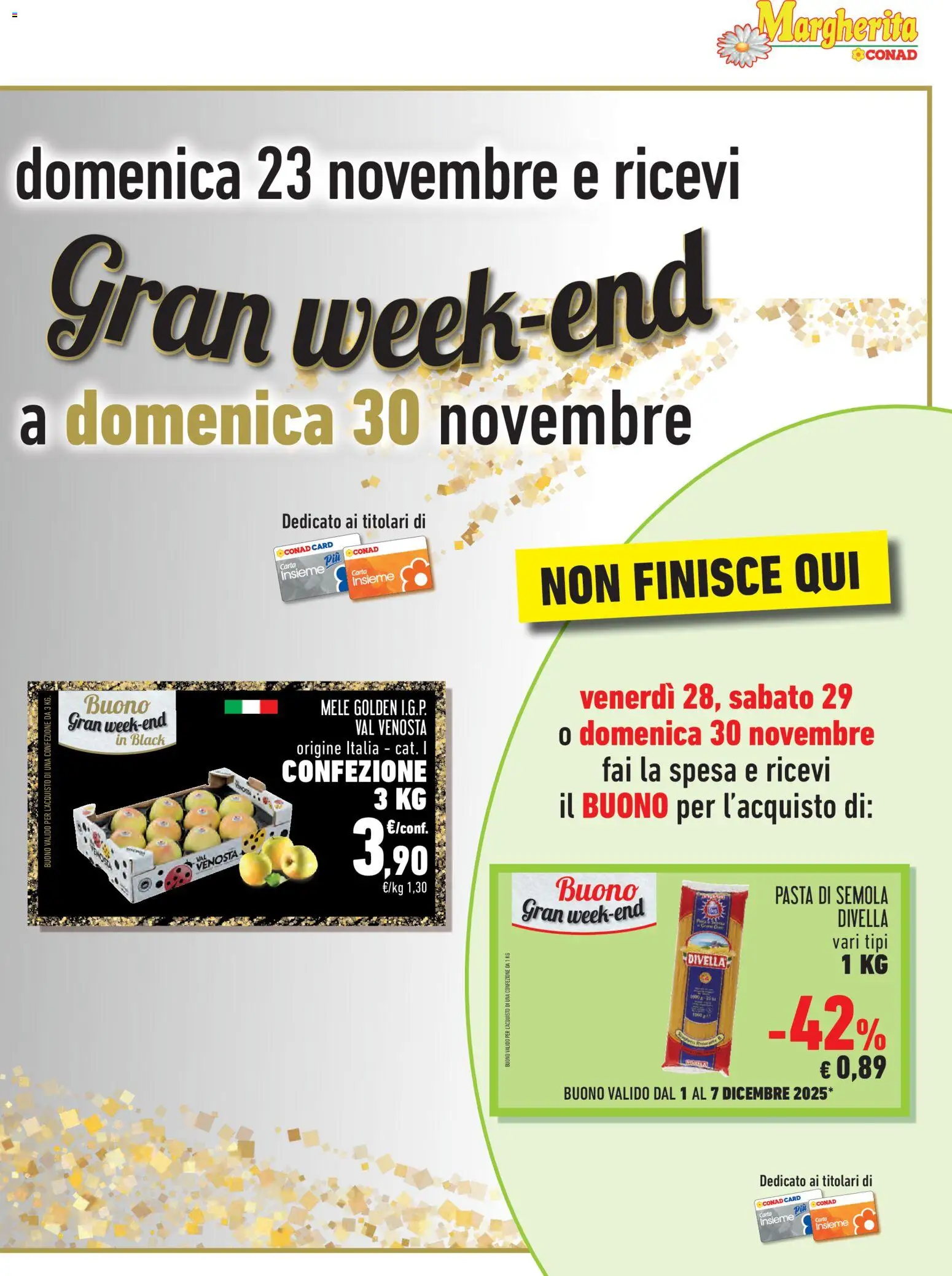 Volantino Conad del 19.11.2025 | Pagina: 5 | Prodotti: Mele, Pasta