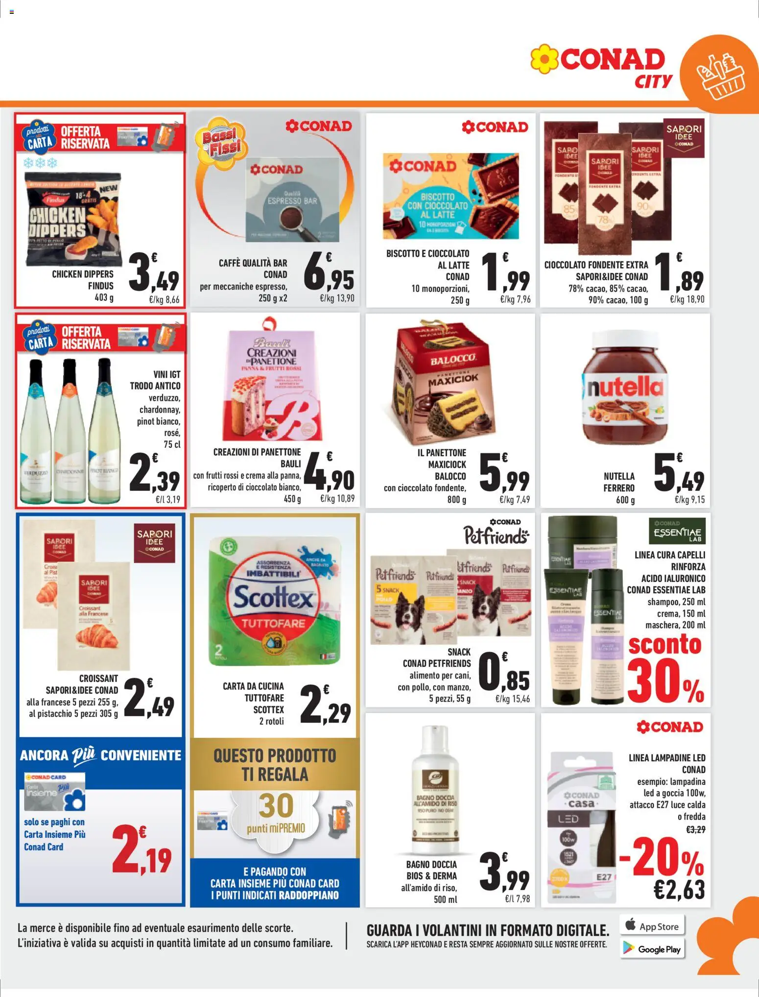 Volantino Conad del 07.11.2025 | Pagina: 5 | Prodotti: Panna, Latte, Nutella, Croissant