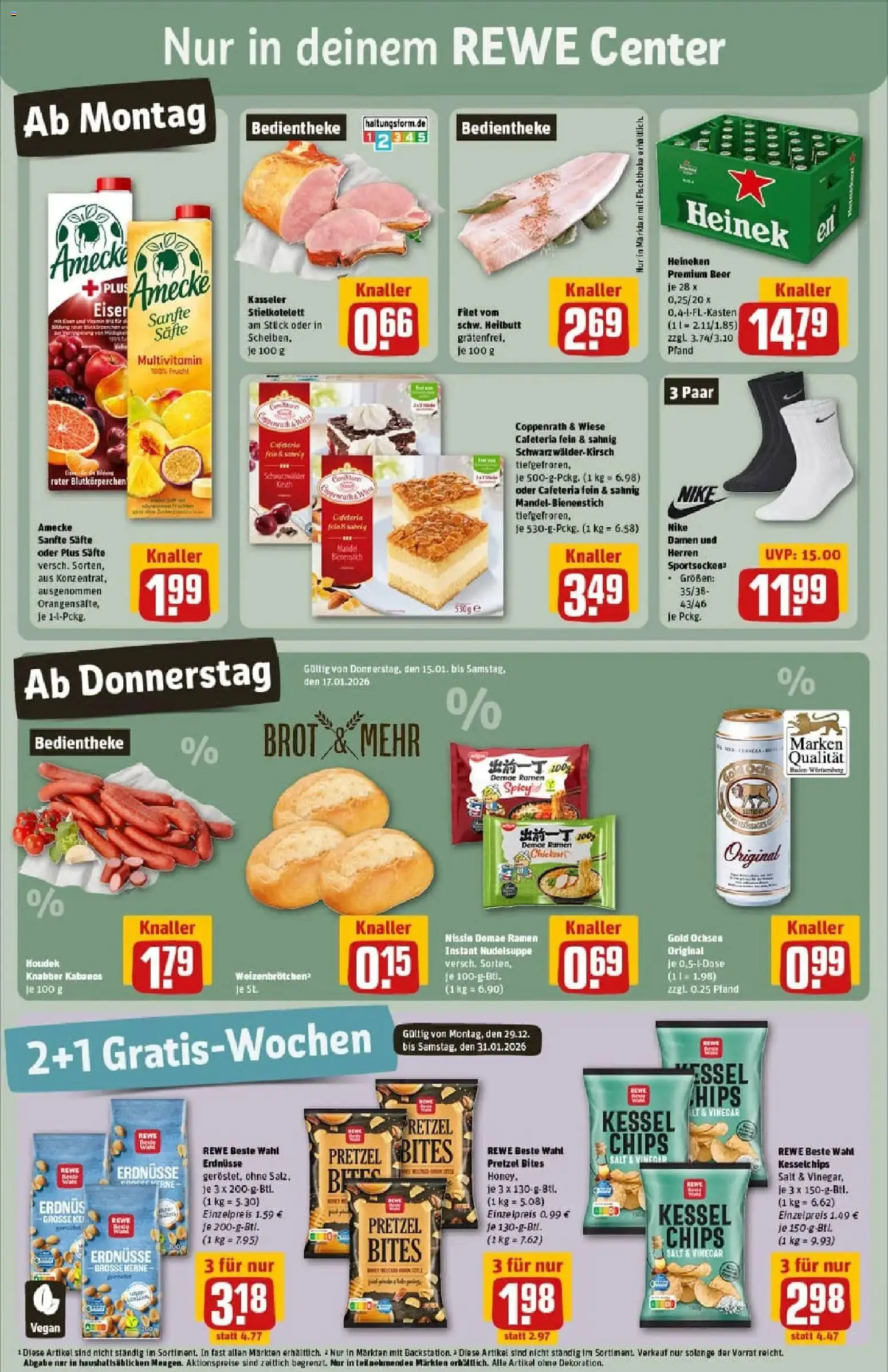 Rewe prospekt Zell Unter Aichelberg	 – gültig ab 11.01.2026 | Seite: 3 | Produkte: Erdnüsse, Heineken, Brot, Chips