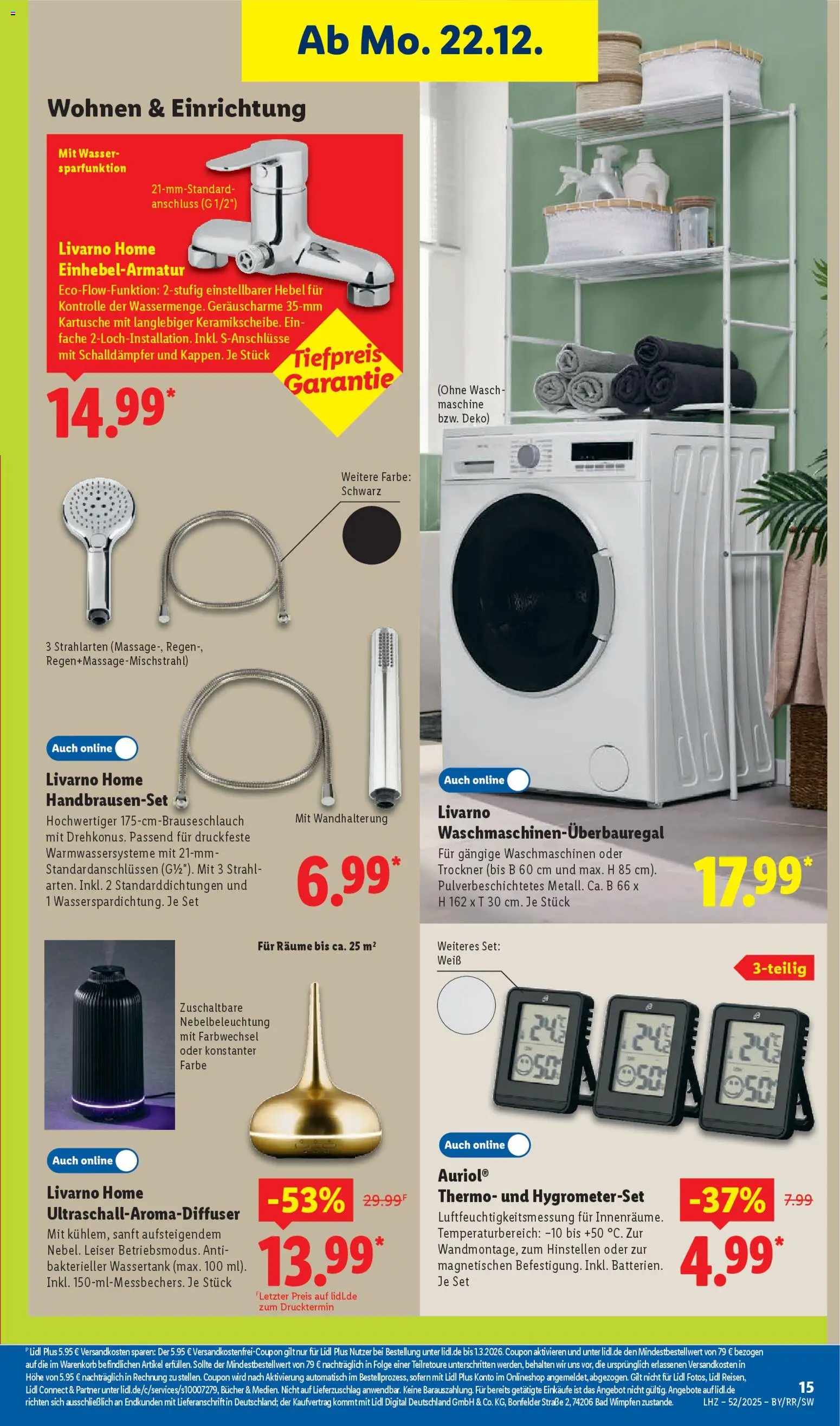 Lidl Prospekt Gundelsheim – gültig ab 22.12.2025 | Seite: 25 | Produkte: Trockner, Bad, Wasser