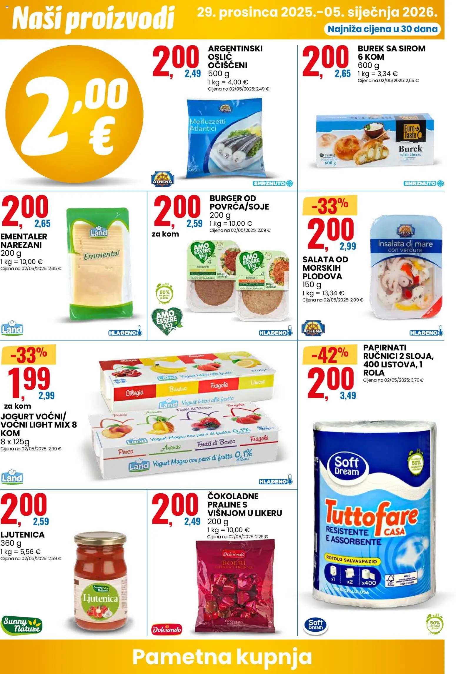 Eurospin katalog | vrijedi od 29.12.2025 | Stranica: 12 | Proizvodi: Praline, Ananas, Burek, Oslić
