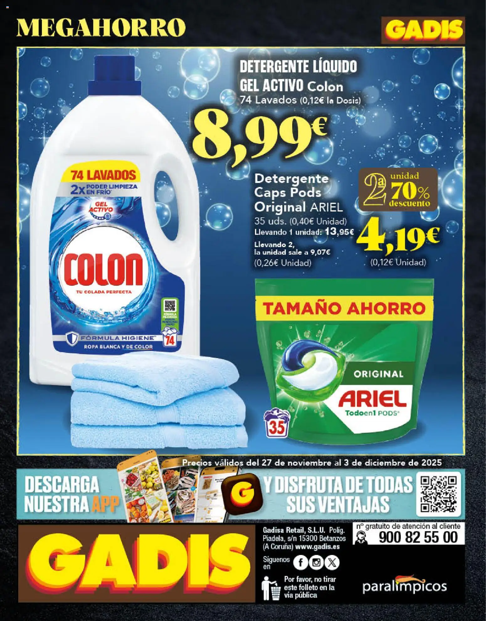 Gadis - folleto │ válido desde el 27.11.2025 | Página: 24 | Productos: Detergente, Ropa, Detergente líquido