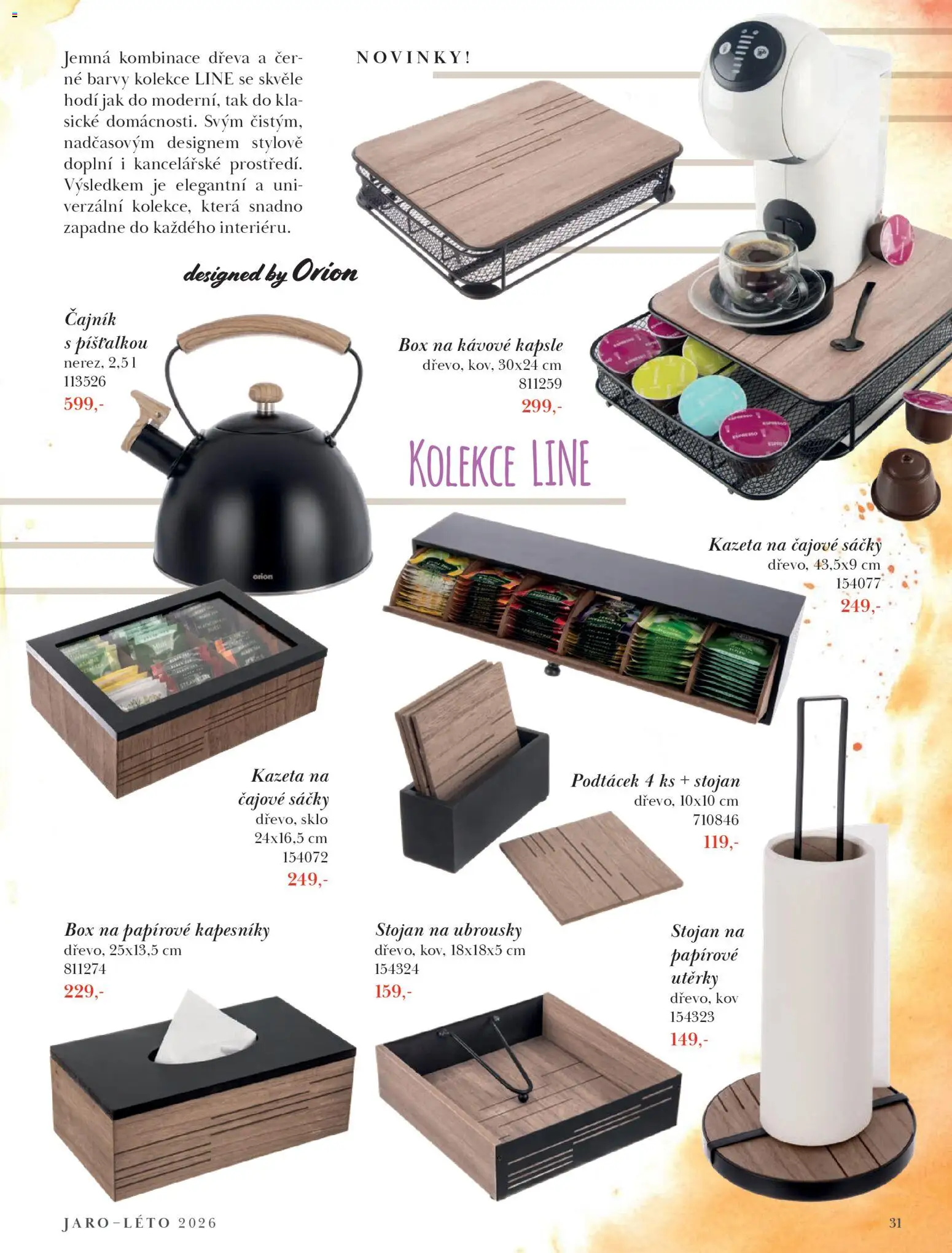 Orion leták - Jaro/Léto 2026 od 09.03.2026 | Strana: 31 | Produkty: Box na papírové kapesníky, Kávové kapsle, Papírové kapesníky, Ubrousky