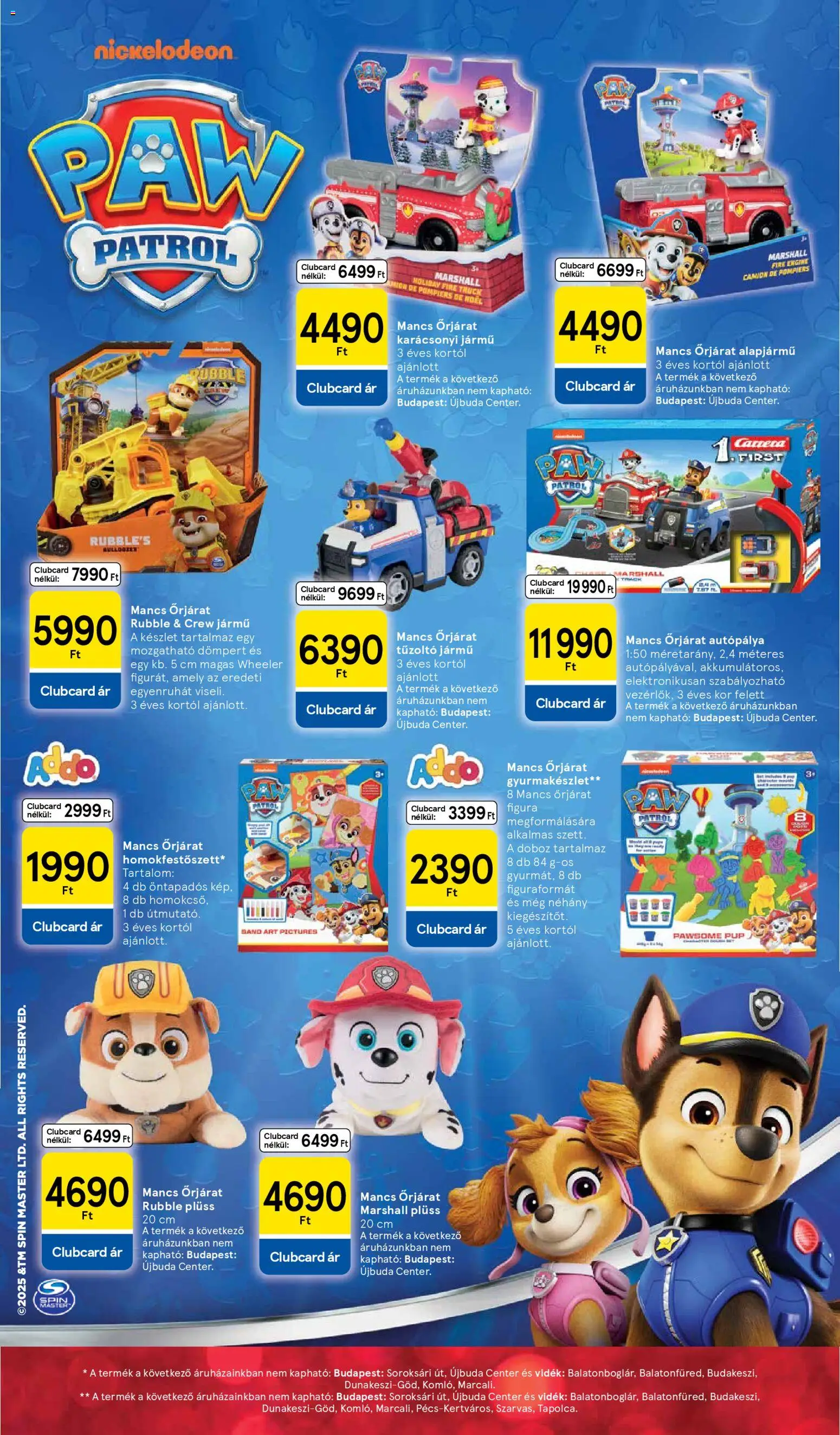 Tesco akciós ujság - amely érvényes a következő dátumtól: 29.10.2025 | Oldal: 6 | Termékek: Plüss, Doboz