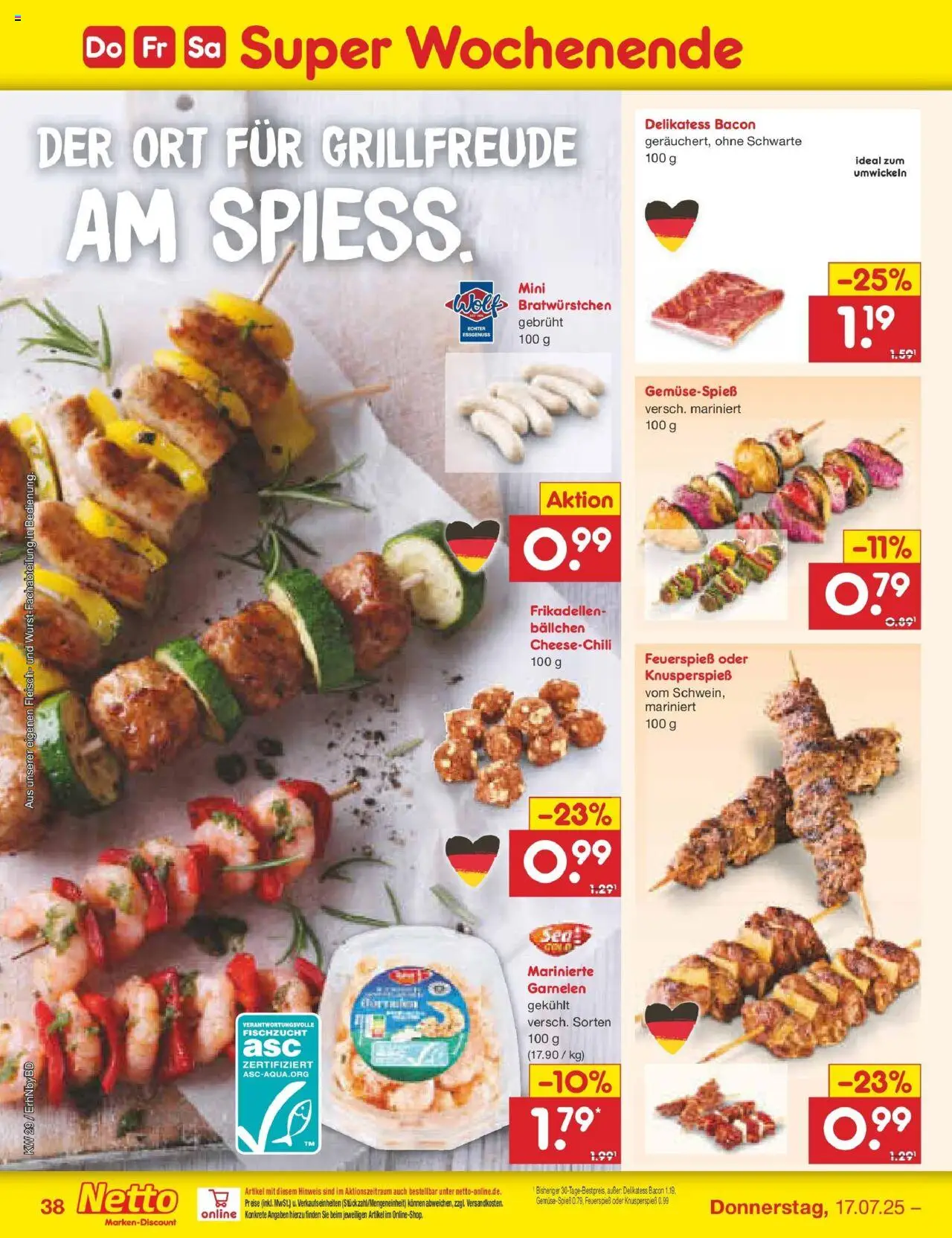 Netto Marken-Discount prospekt Ergolding	 - gültig ab dem 13.07.2025 | Seite: 60 | Produkte: Garnelen, Fleisch