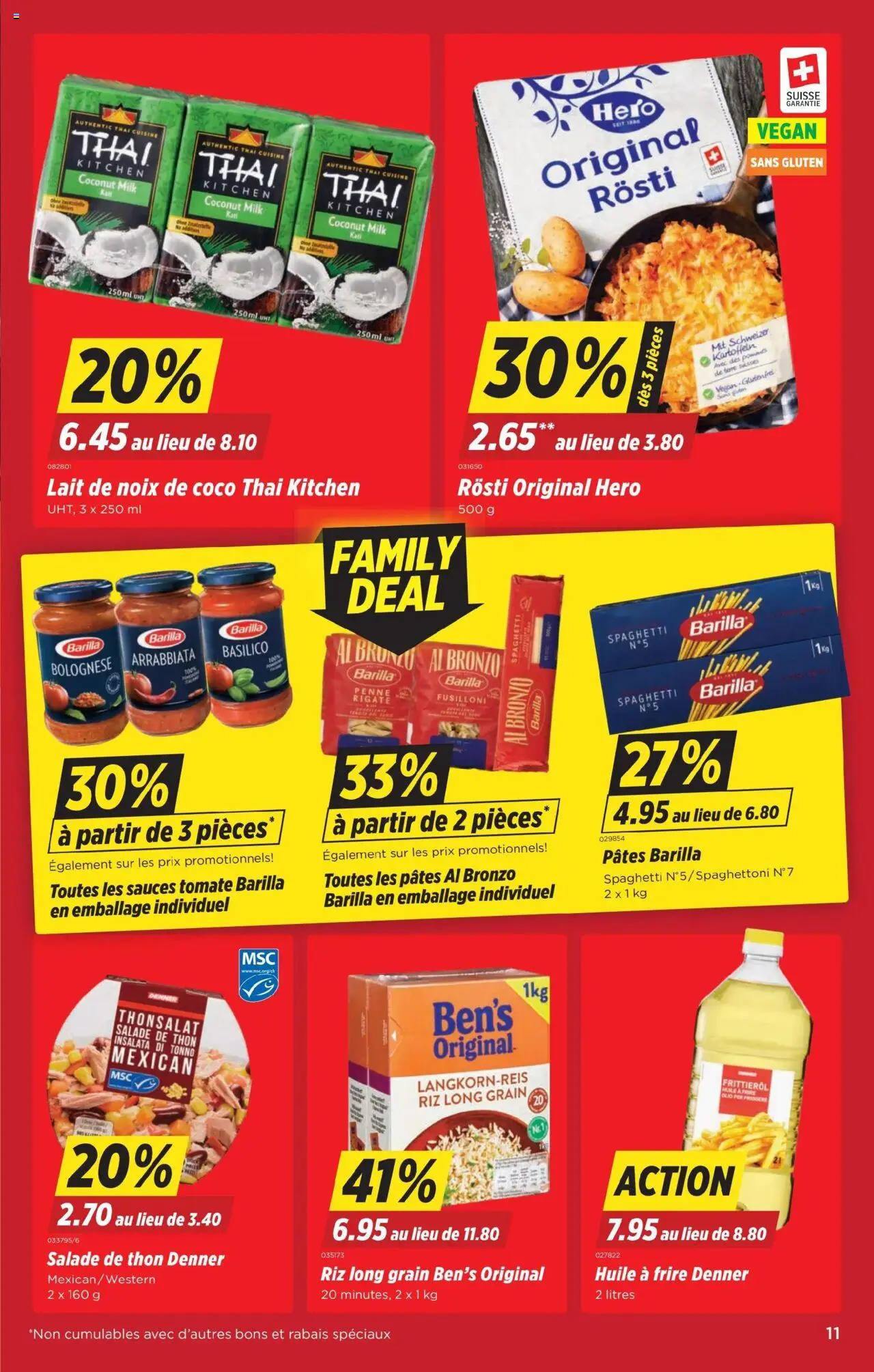 Denner Aktionen FR – gültig ab 30.09.2025 | Seite: 11 | Produkte: Barilla, Pasta, Kartoffeln
