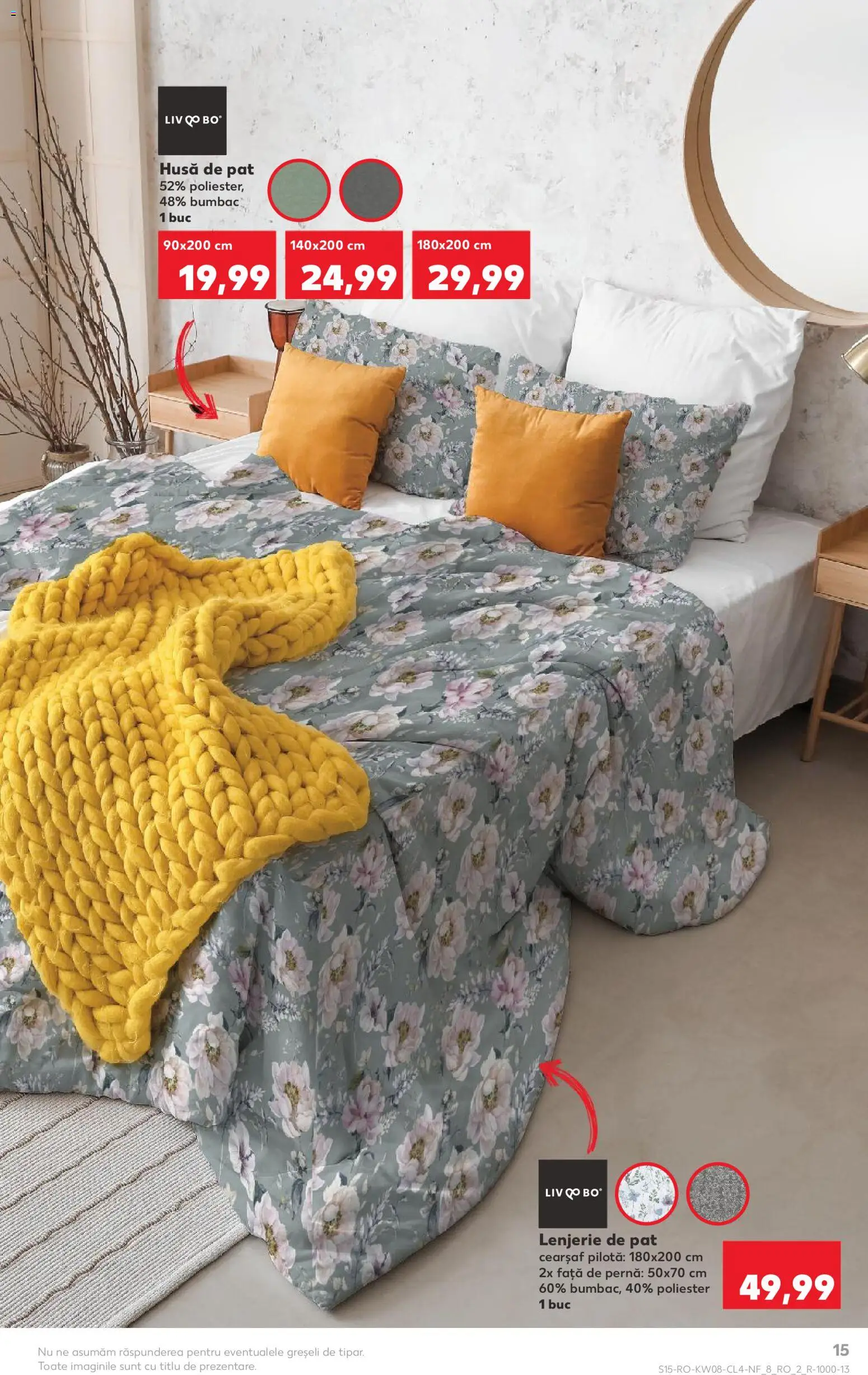 Noul catalog Kaufland – valabil de la 18.02.2026 | Pagină: 15 | Produse: Pat, Lenjerie de pat, Pernă, Pilotă