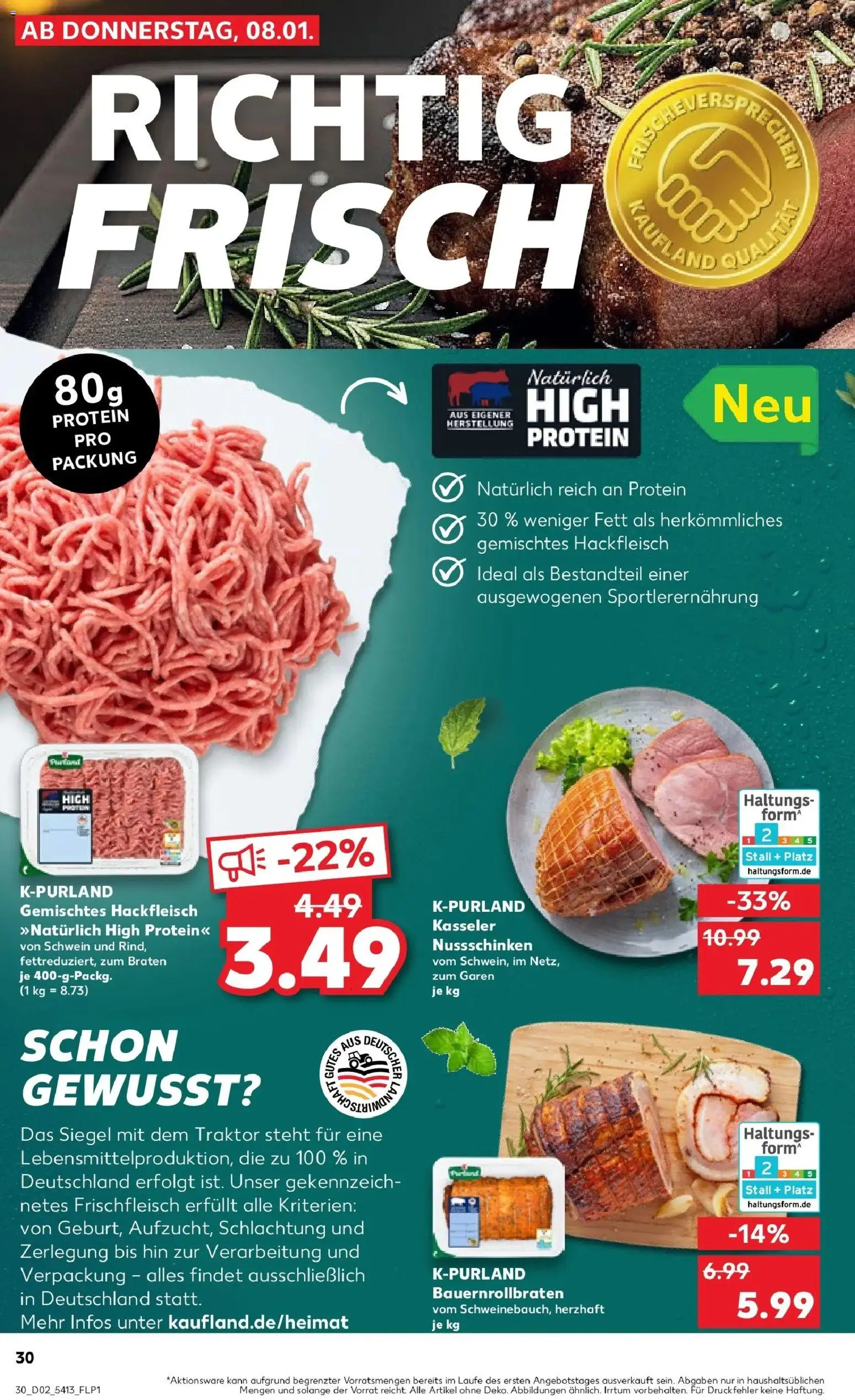 Kaufland prospekt Lippstadt	 – gültig ab 11.01.2026 | Seite: 30 | Produkte: Hackfleisch