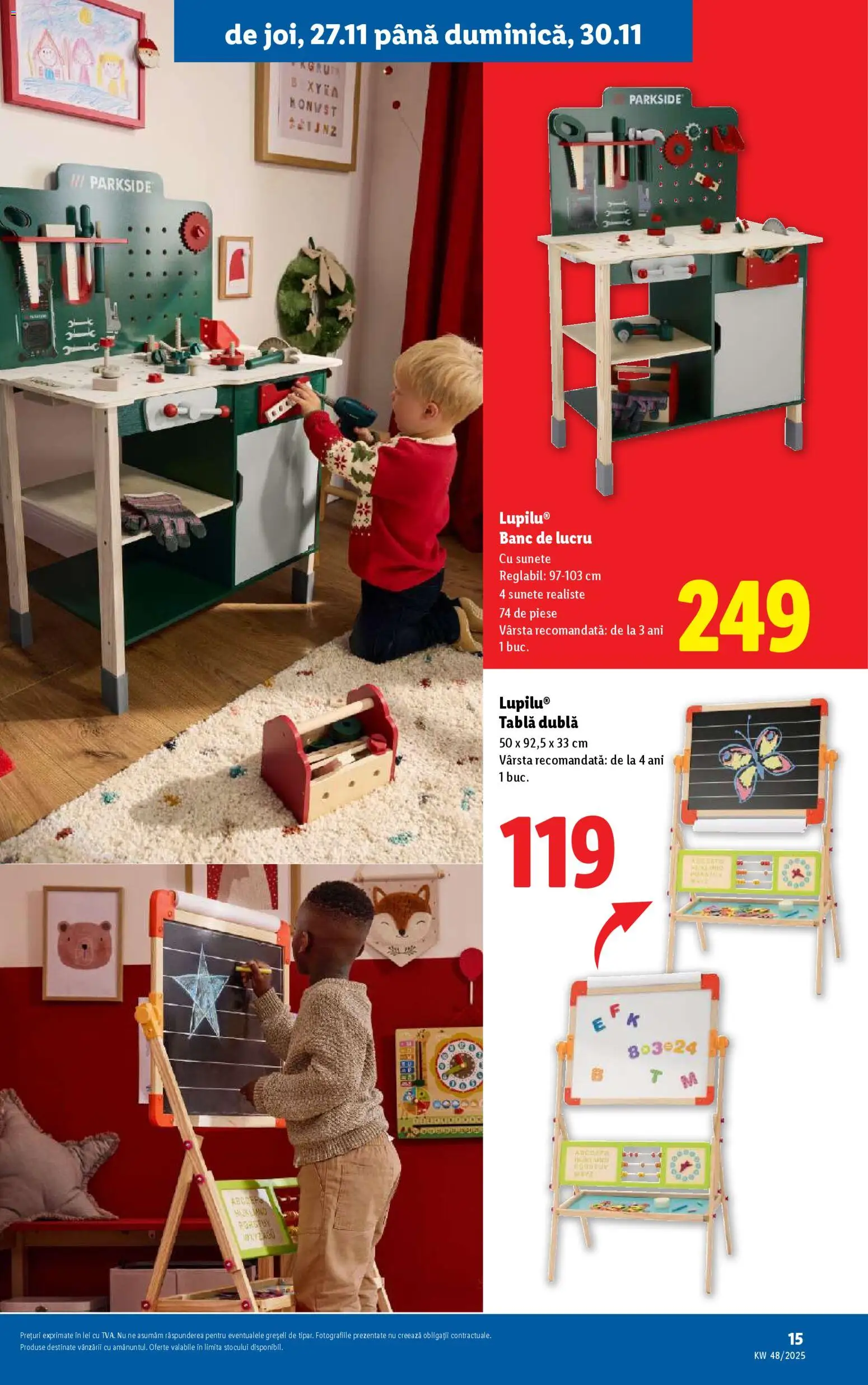 Noul catalog Lidl – valabil de la 24.11.2025 | Pagină: 15 | Produse: Tablă