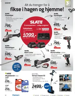 Forhåndsvisning av THANSEN kundeavis gyldig fra 24.04.2026 | Side: 14 | Produkter: Kantklipper, Slagdrill, Суміш дитяча