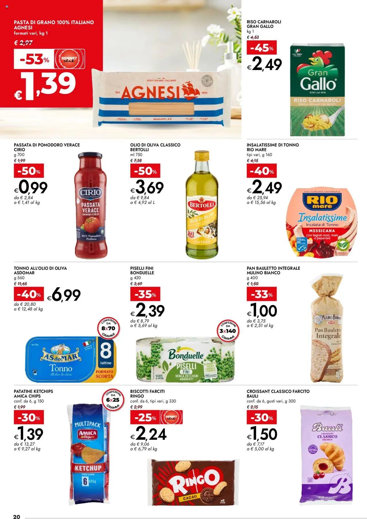 Volantino bennet del 18.09.2025 | Pagina: 20 | Prodotti: Ketchup, Tonno, Mais, Olio di Oliva