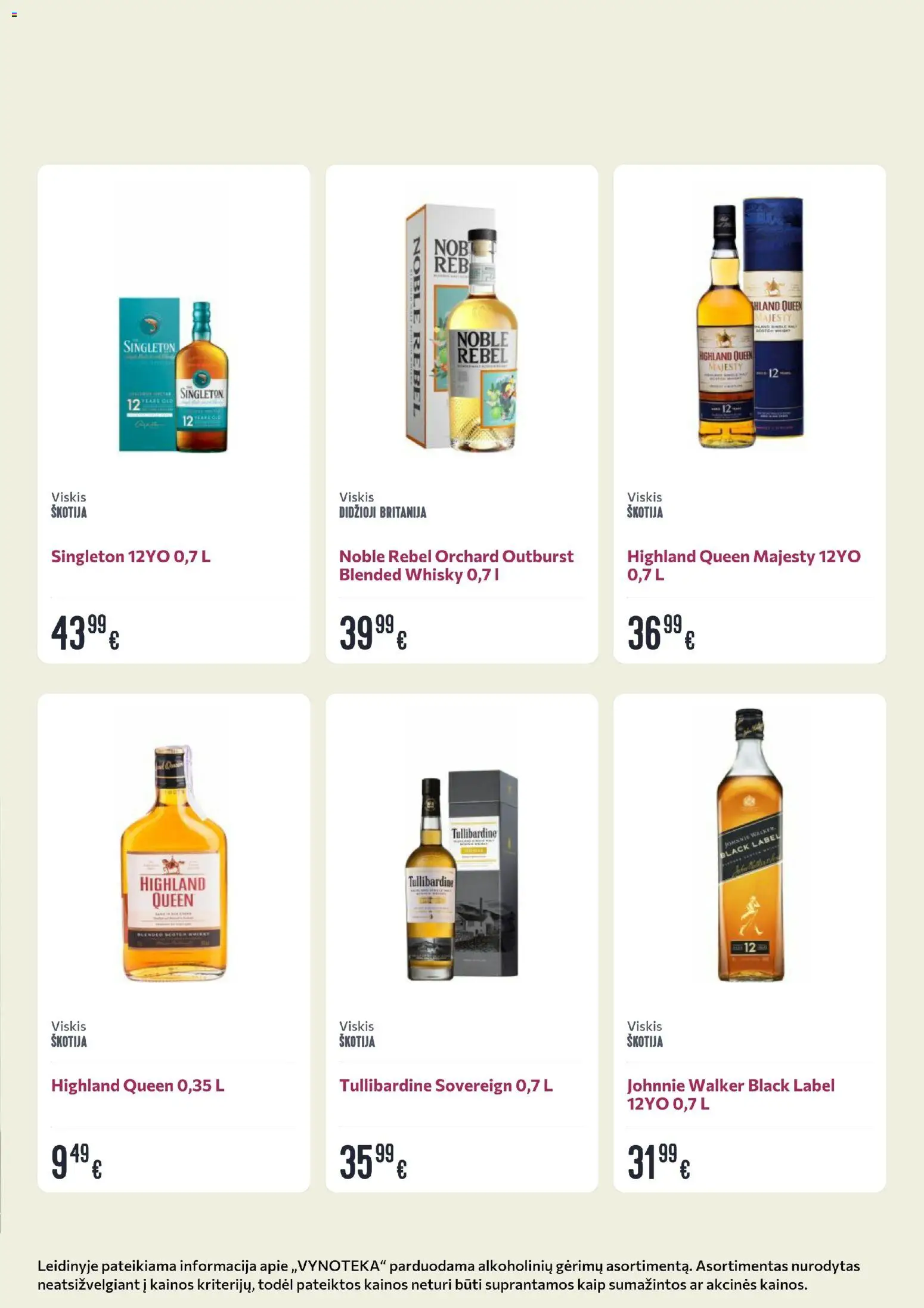 VYNOTEKA akcijos nuo 23.02.2026 | Puslapis: 6 | Prekių: Viskis
