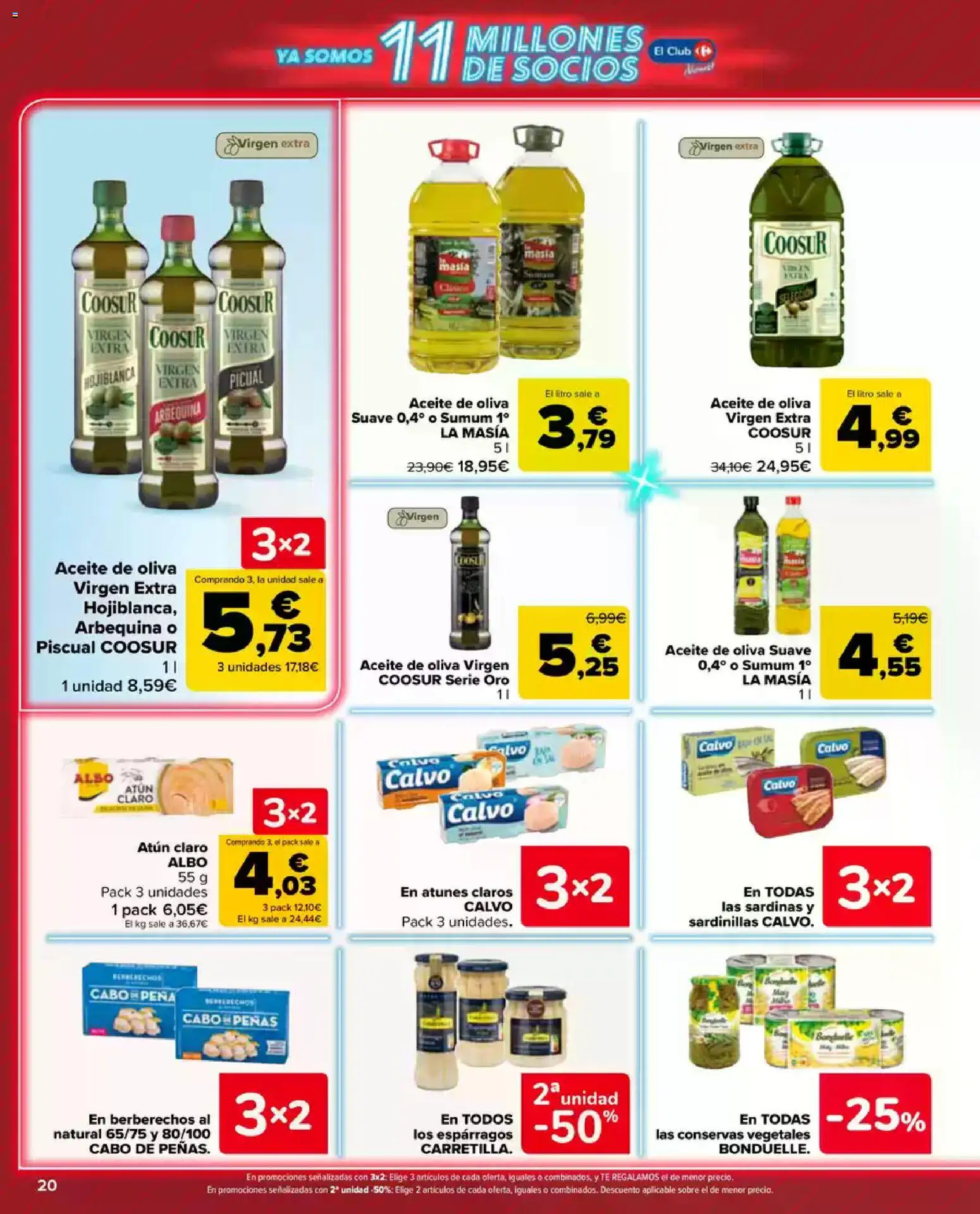 Carrefour Market folleto │ válido desde el 23.04.2026 | Página: 20 | Productos: Berberechos, Sardinillas, Aceite de oliva, Aceite de oliva virgen extra