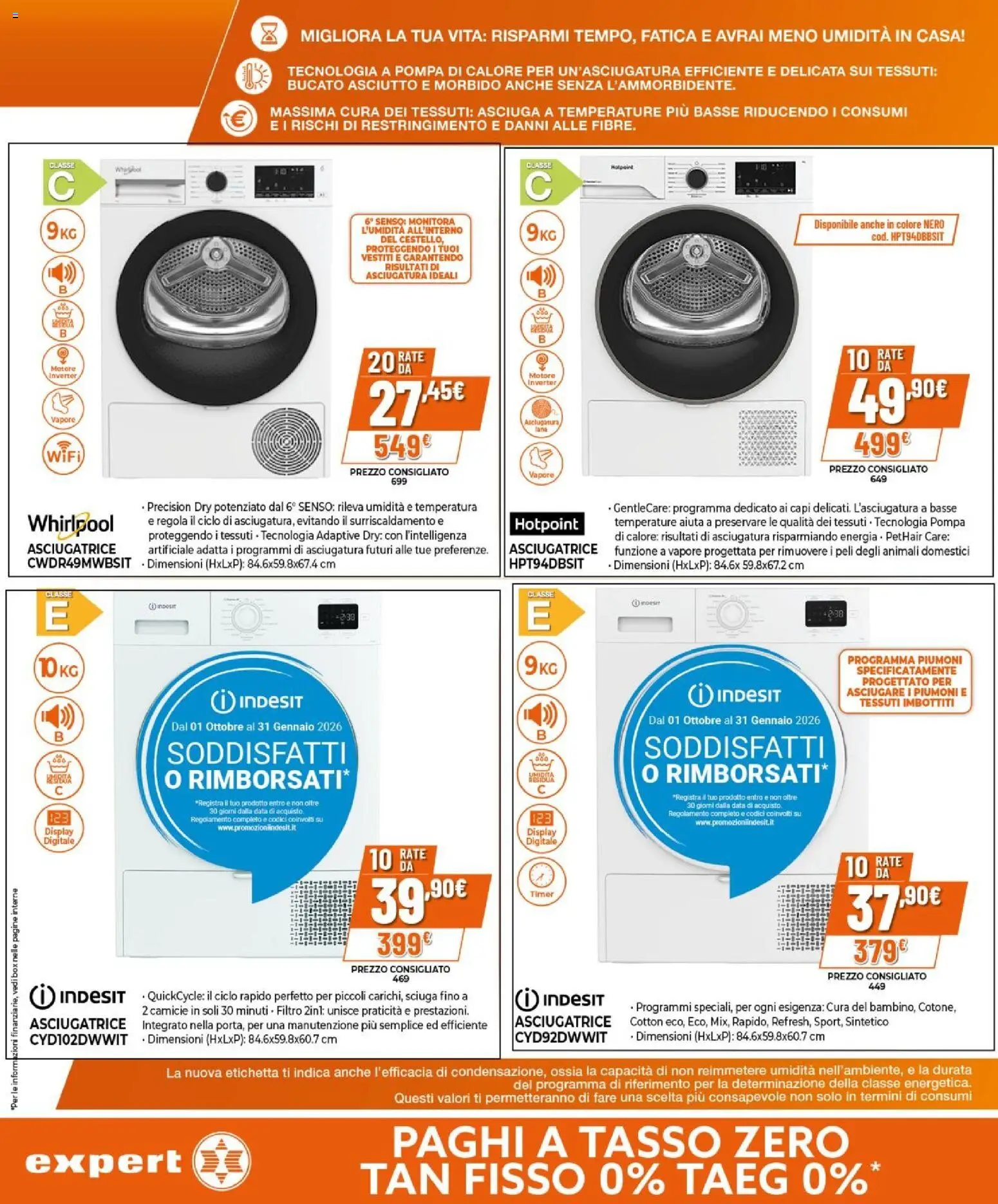 Volantino Expert del 15.01.2026 | Pagina: 20 | Prodotti: Asciugatrice, Data