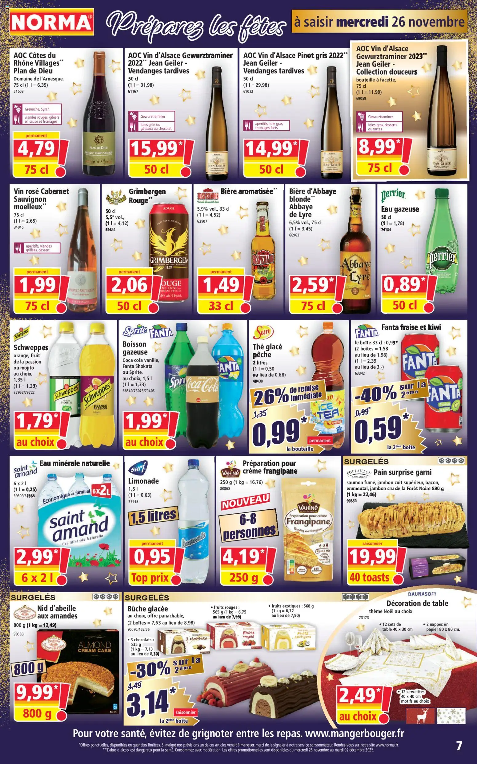 {H1} | Page: 7 | Produits: Limonade, Chocolat, Thé, Saumon