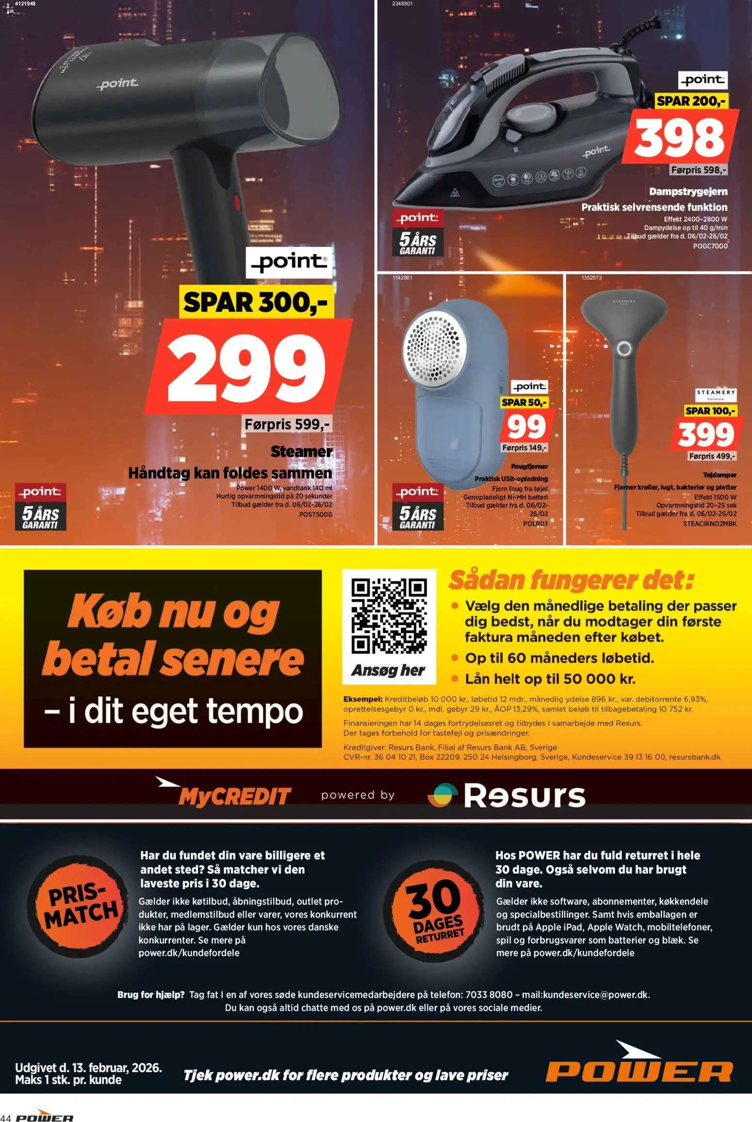 Power tilbudsavis – gyldig fra 13.02.2026 | Side: 44 | Produkter: Batterier, Søm, Spil, Batteri