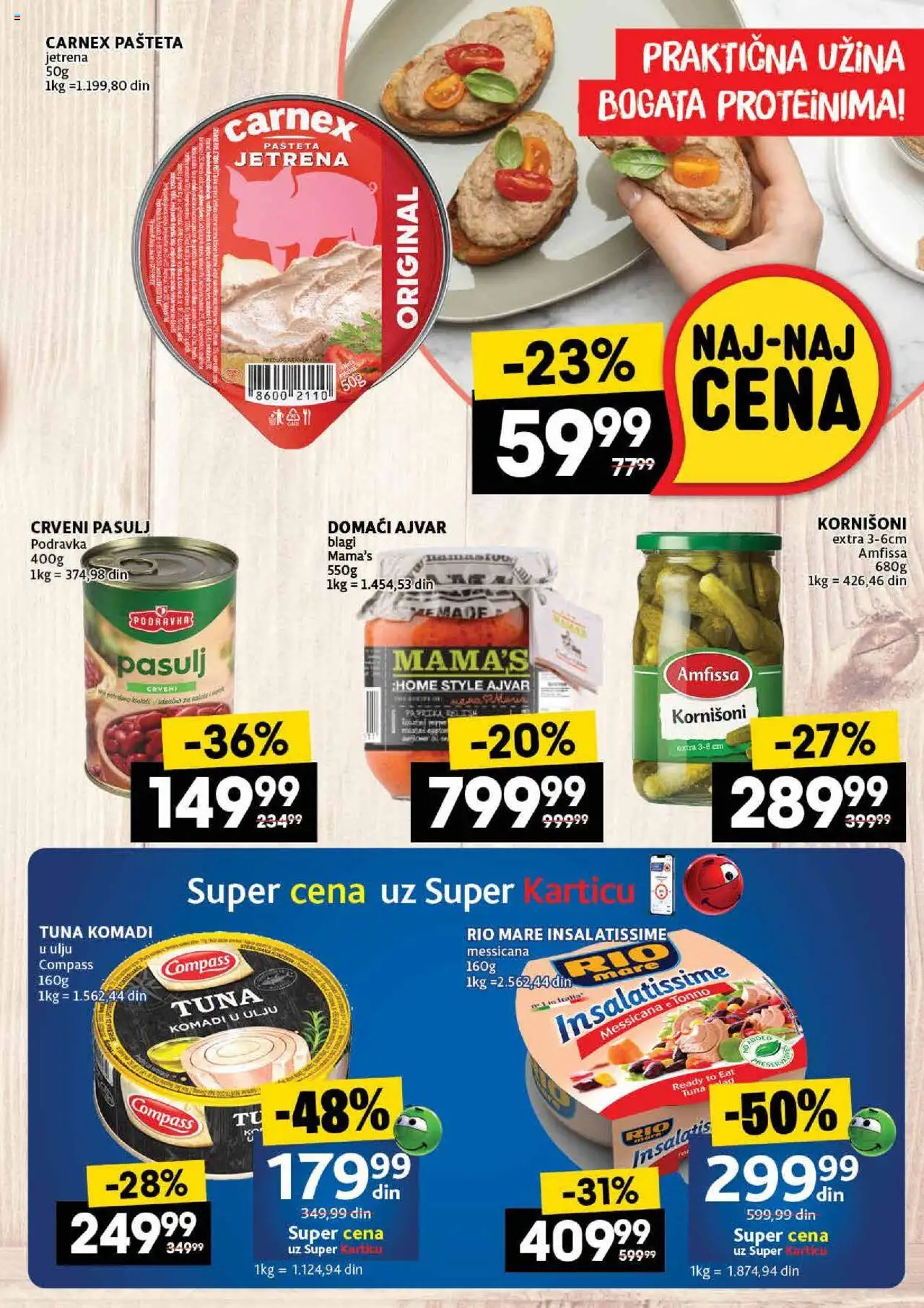 Idea katalog - važi od 07.08.2025 | Strana: 31 | Proizvode: Pasulj, Ajvar, Rio mare, Pašteta