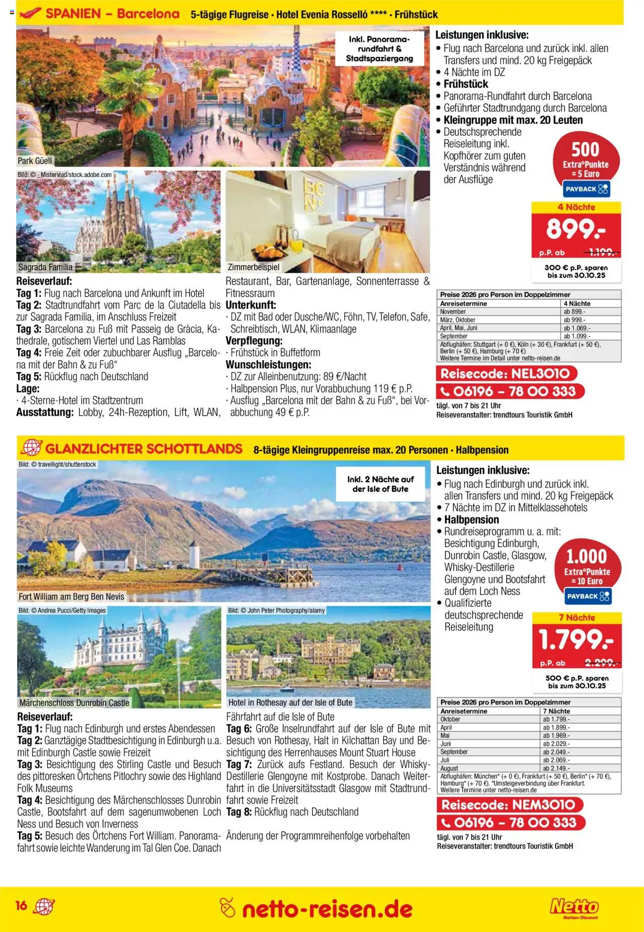 Netto Reisen Prospekt 	 – gültig ab 29.09.2025 | Seite: 16 | Produkte: Whisky, Bad, Uhr, Kopfhörer