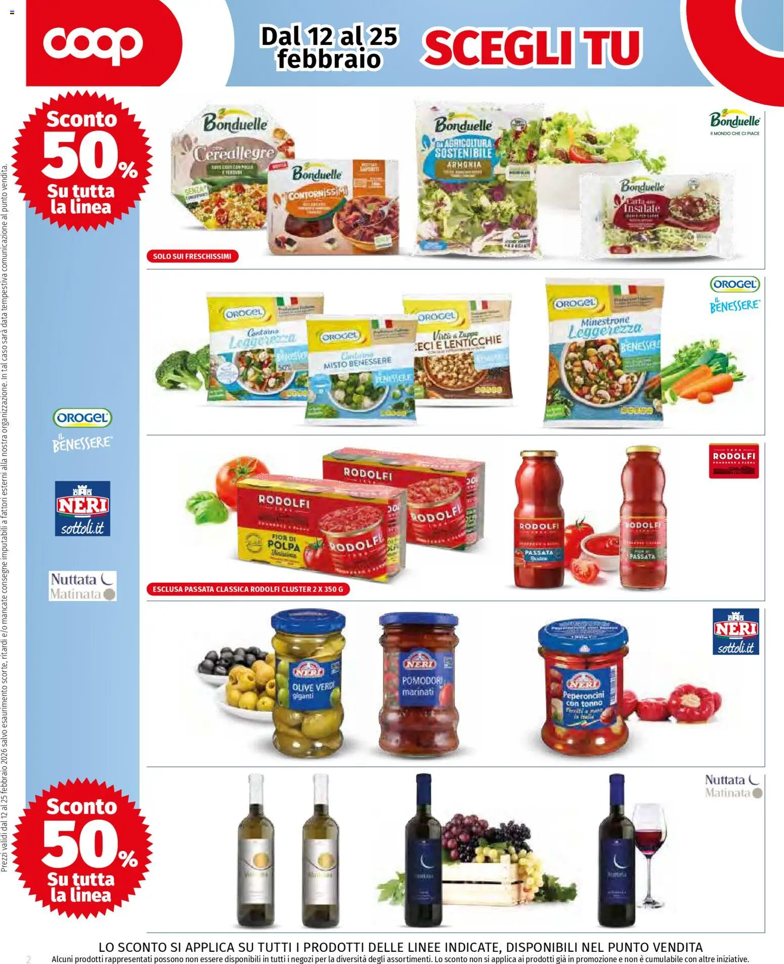Volantino COOP del 12.02.2026 | Pagina: 2 | Prodotti: Minestrone, Lenticchie, Data, Tonno