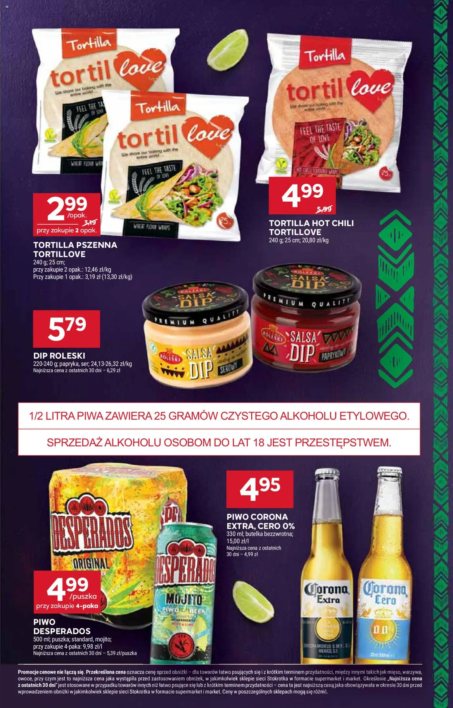 Stokrotka Gazetka - Market od 30.10.2025 | Strona: 15 | Produkty: Chili, Stokrotka, Tortilla, Piwo Desperados