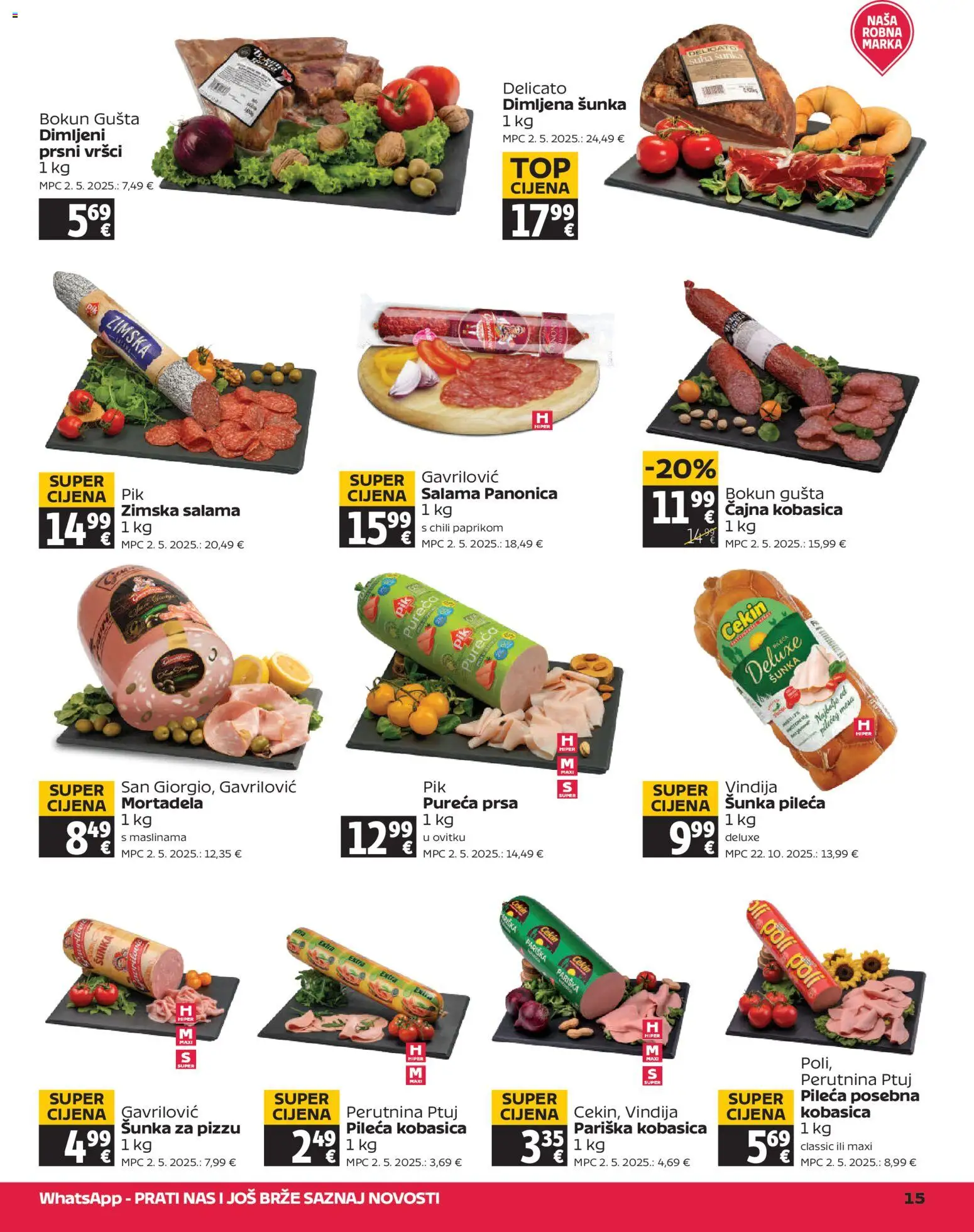 Tommy katalog | vrijedi od 06.11.2025 | Stranica: 15 | Proizvodi: Vindija, Salama, Mortadela, Perutnina Ptuj