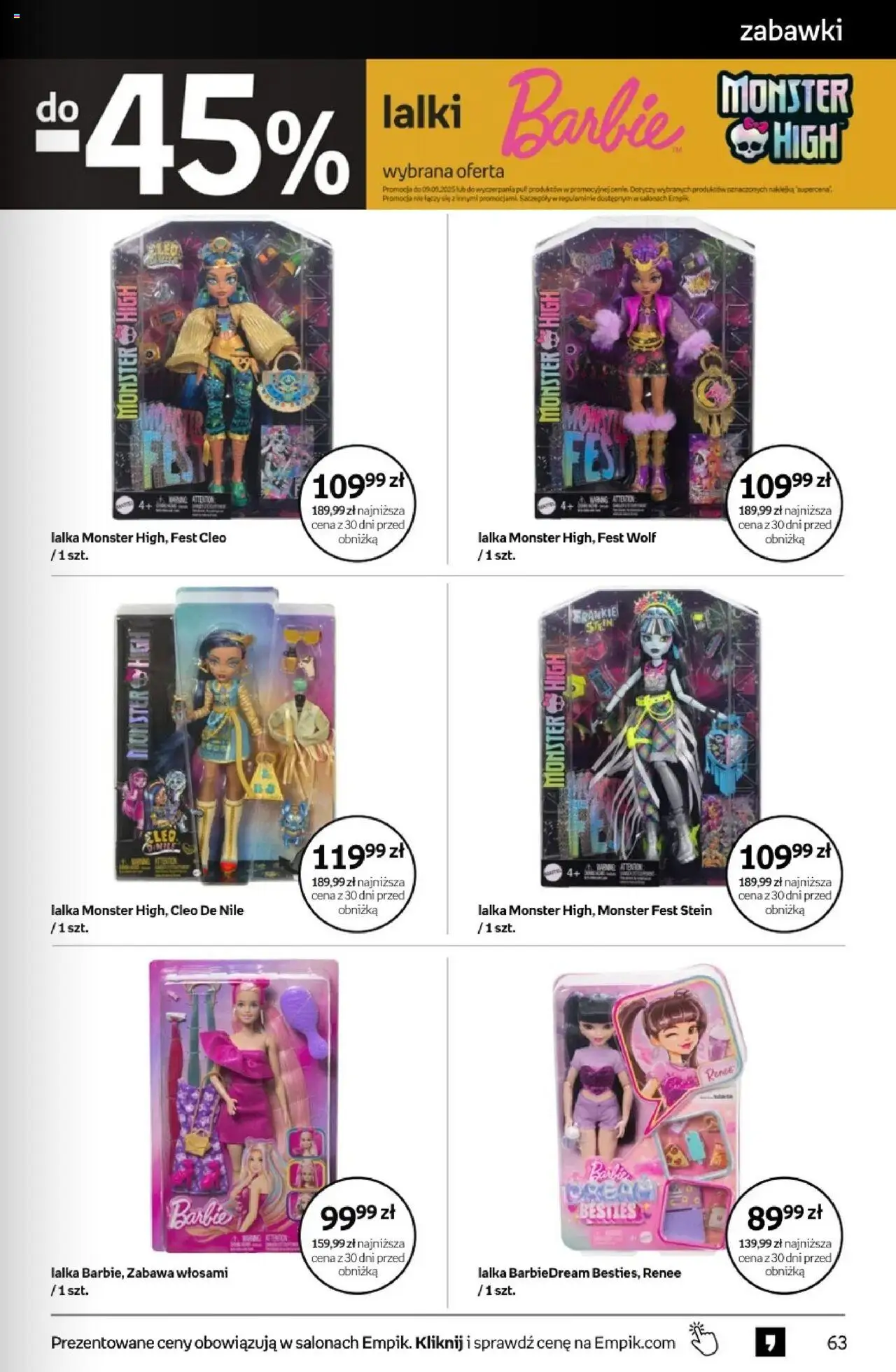 Empik promocje - Tom kultury Zabawki od 13.08.2025 | Strona: 11 | Produkty: Lalka, Barbie